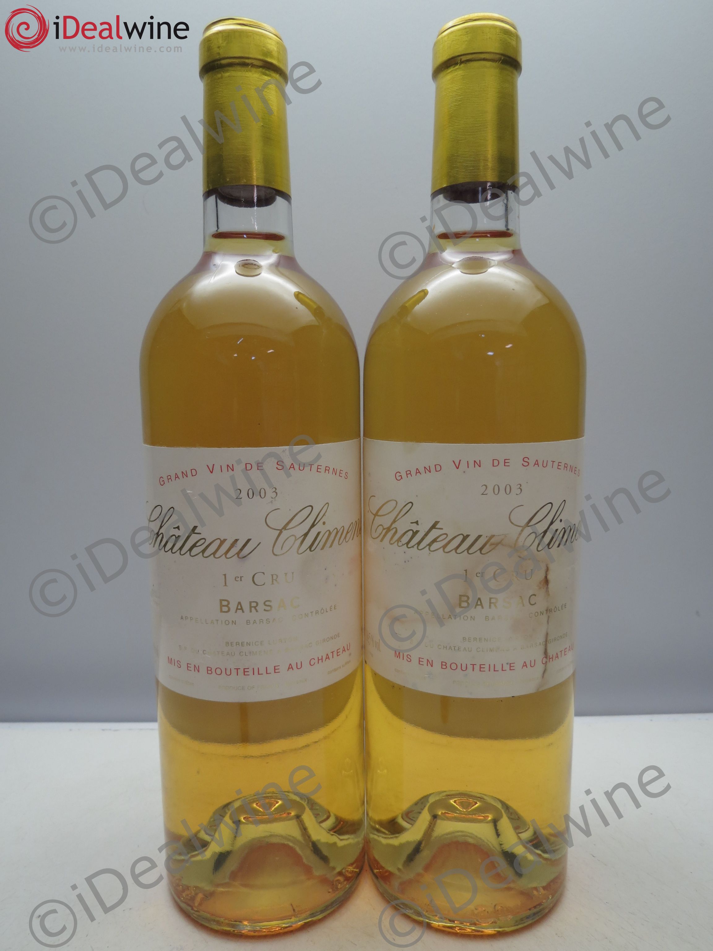Château Climens 1er Grand Cru Classé 2003 - Lotto di 2 bottiglie - 0