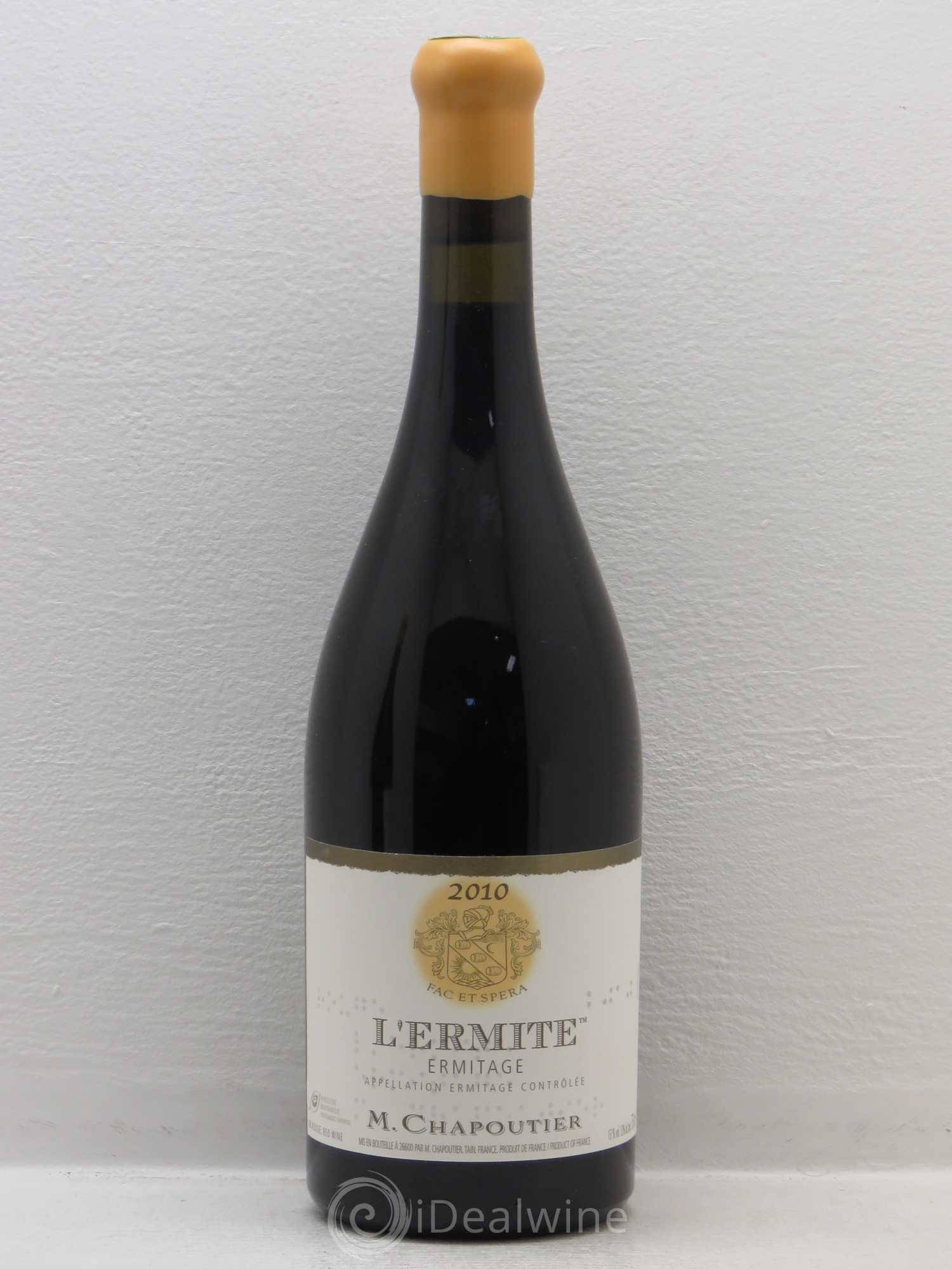 Hermitage Ermitage l'Ermite Chapoutier 2010 - Lot de 1 bouteille - 0