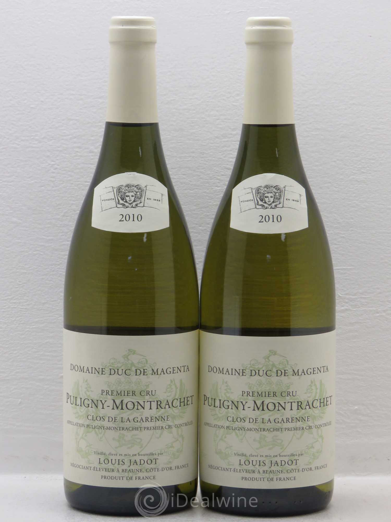 Puligny-Montrachet 1er Cru Clos de la Garenne - Domaine Duc de Magenta Louis Jadot 2010 - Posten von 2 Flaschen - 0