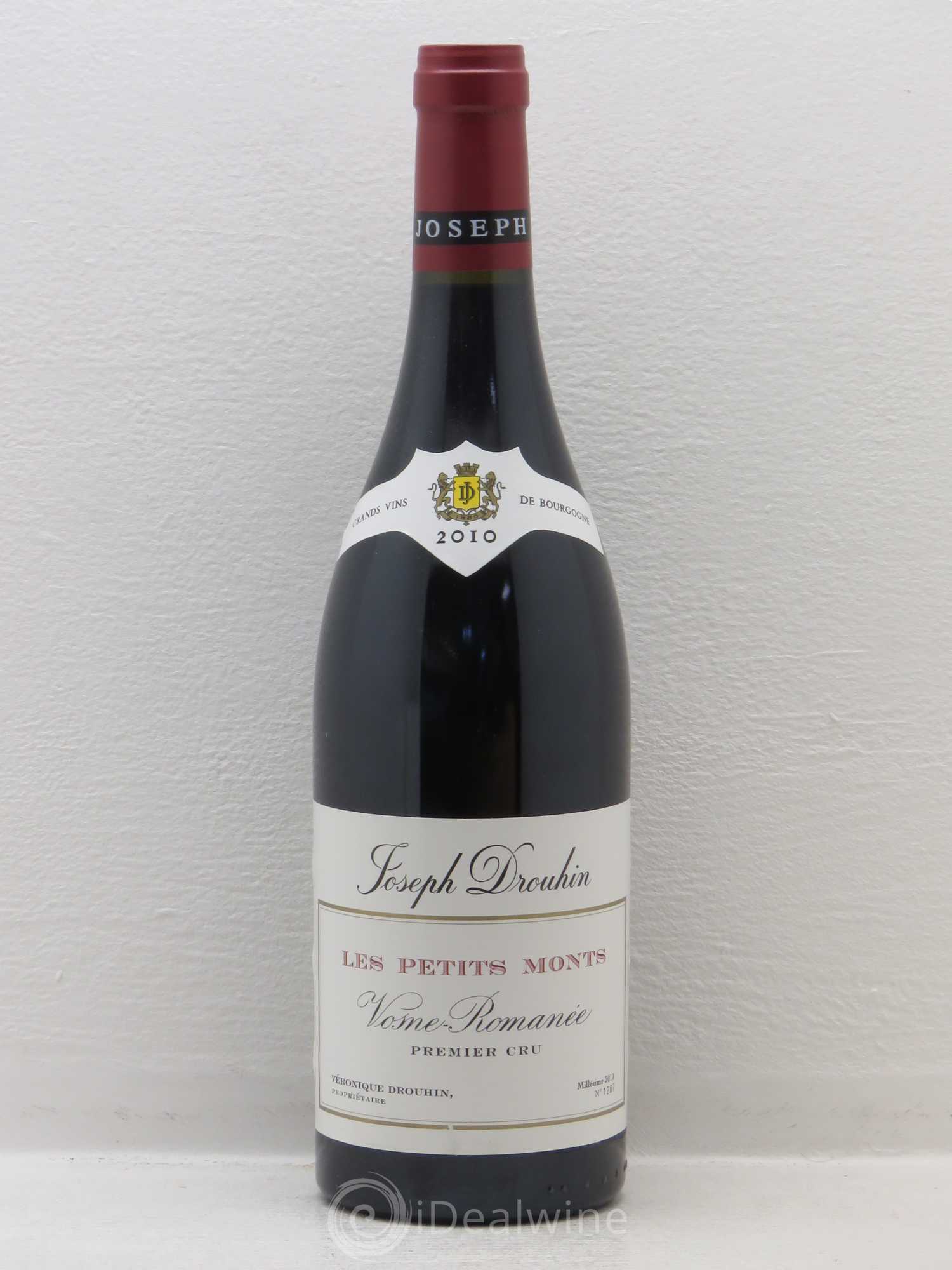 Vosne-Romanée 1er Cru Les Petits Monts Joseph Drouhin 2010 - Lot de 1 bouteille - 0
