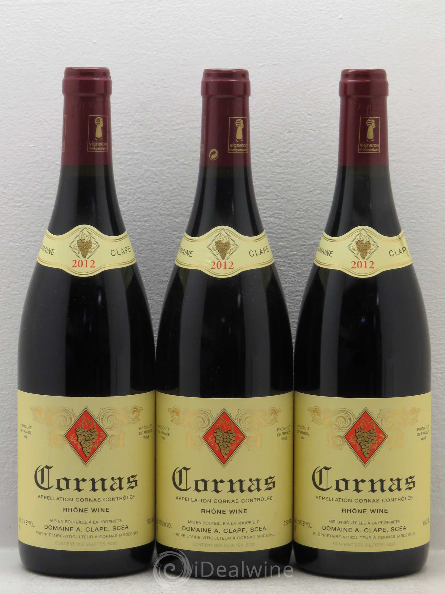 Cornas Auguste Clape 2012 - Lot de 3 bouteilles - 0