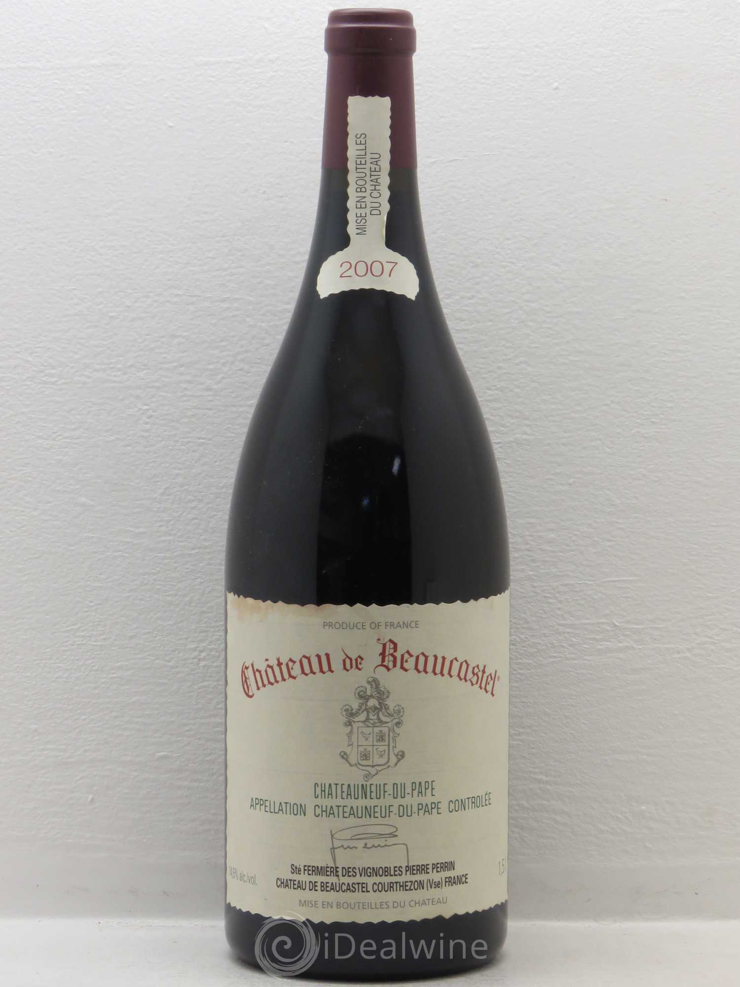 Châteauneuf-du-Pape Château de Beaucastel Famille Perrin 2007 - Posten von 1 Magnum - 0
