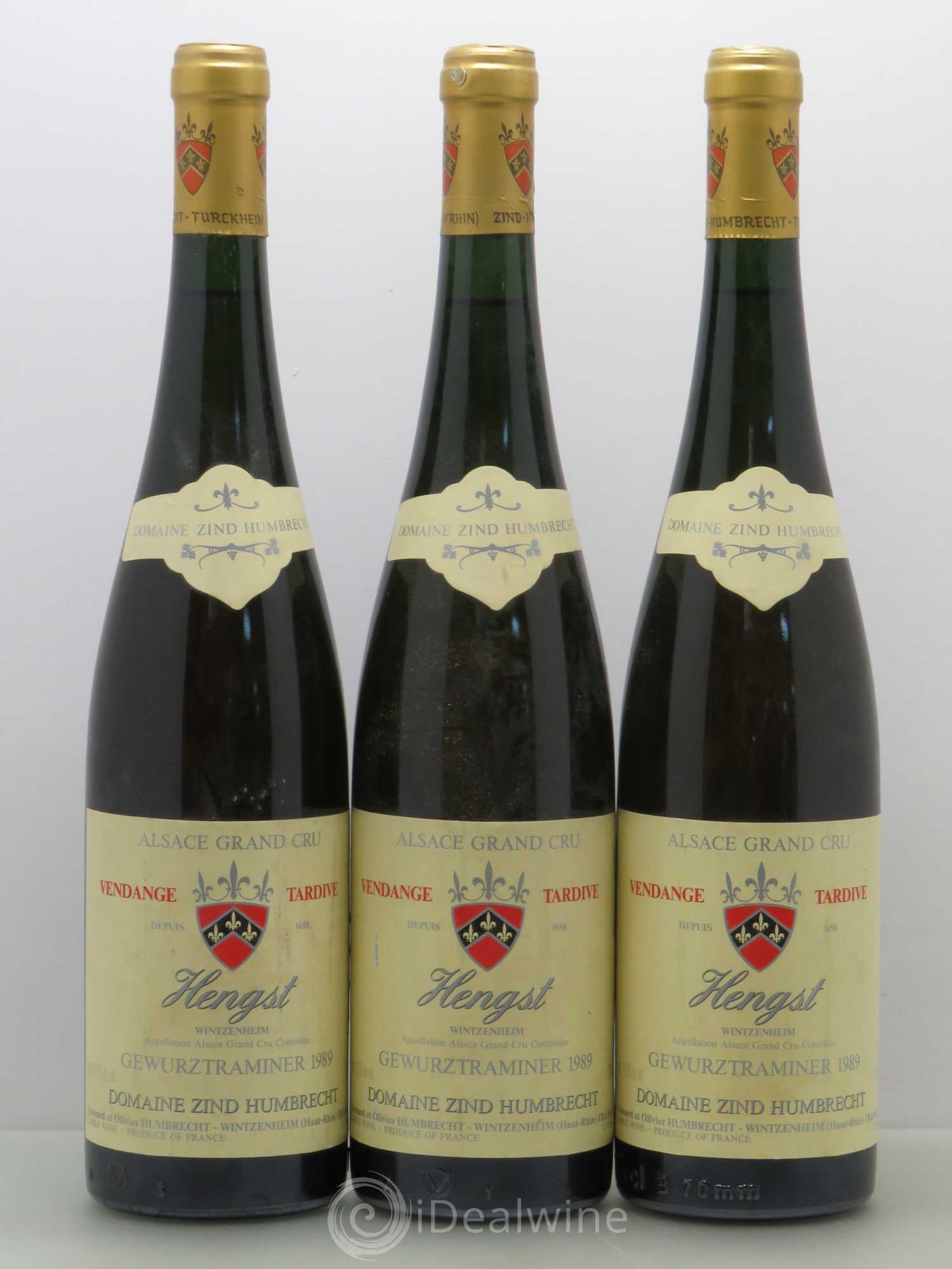 Alsace Gewurztraminer Vendanges Tardives Zind-Humbrecht (Domaine) Hengst 1989 - Lotto di 3 bottiglie - 0