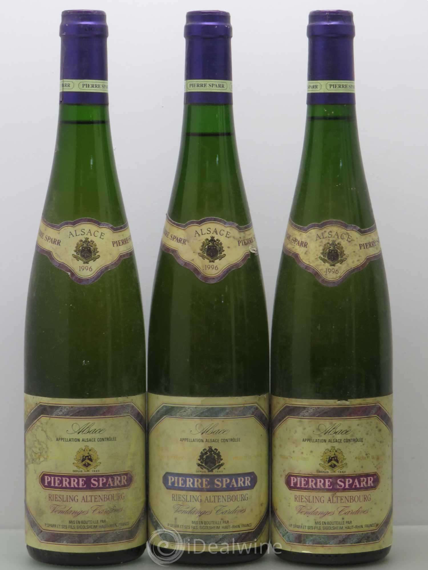 Riesling Vendanges Tardives Altenbourg P. Sparr 1996 - Lotto di 6 bottiglie - 1