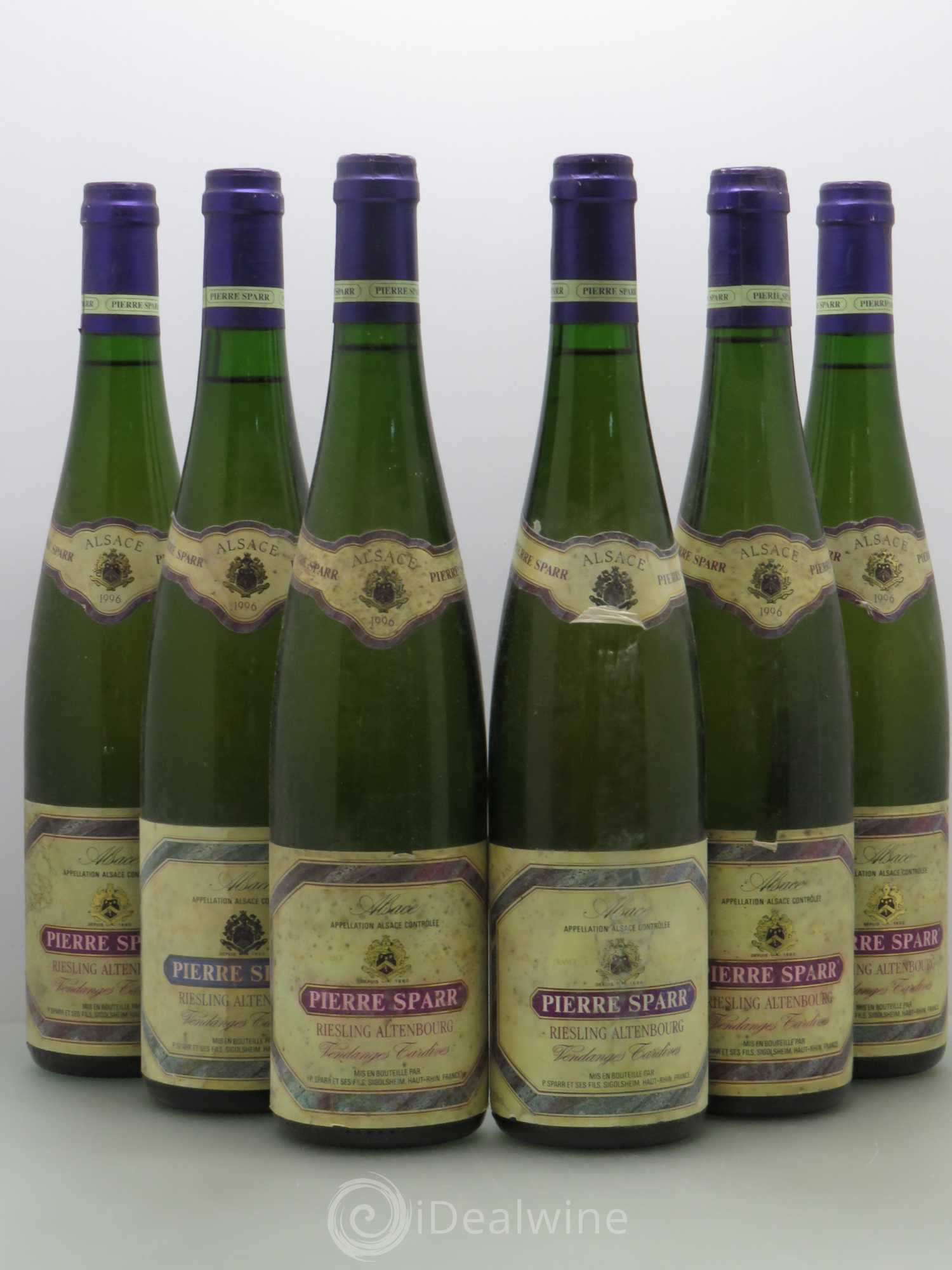 Riesling Vendanges Tardives Altenbourg P. Sparr 1996 - Lotto di 6 bottiglie - 0