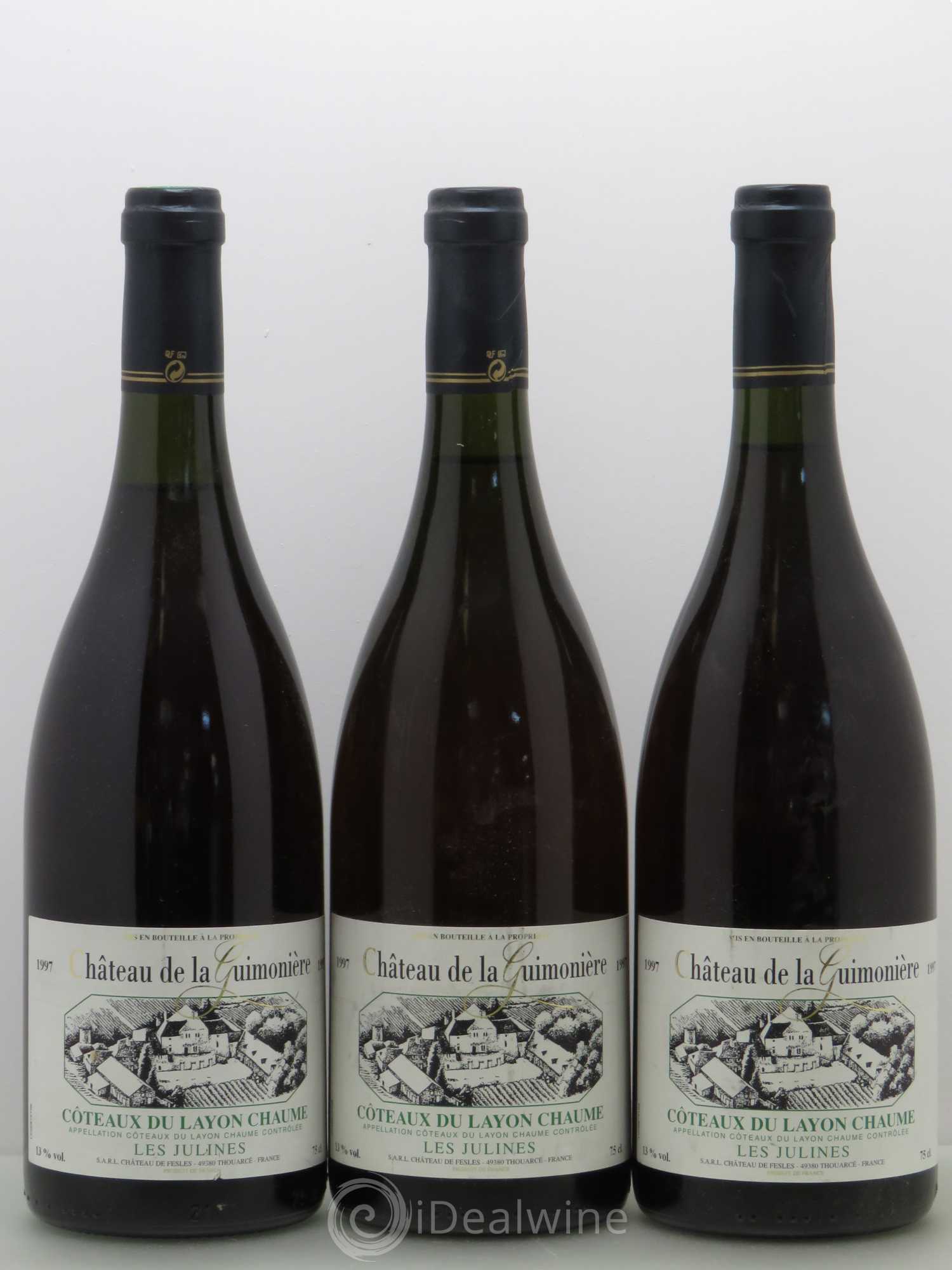 Coteaux du Layon Chaume Les Julines Château Guimoniere (sans prix de réserve) 1997 - Lotto di 6 bottiglie - 2
