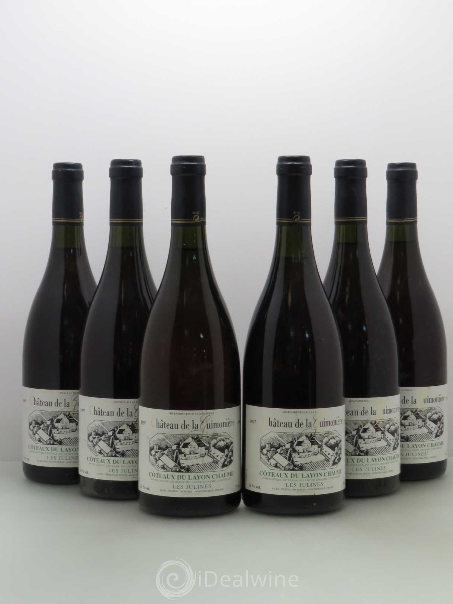 Coteaux du Layon Chaume Les Julines Château Guimoniere (sans prix de réserve) 1997 - Lotto di 6 bottiglie - 0
