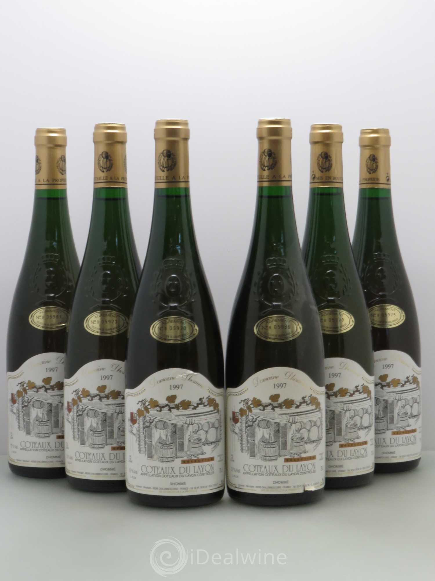 Coteaux du Layon Domaine Dhomme 1997 - Lotto di 6 bottiglie - 0