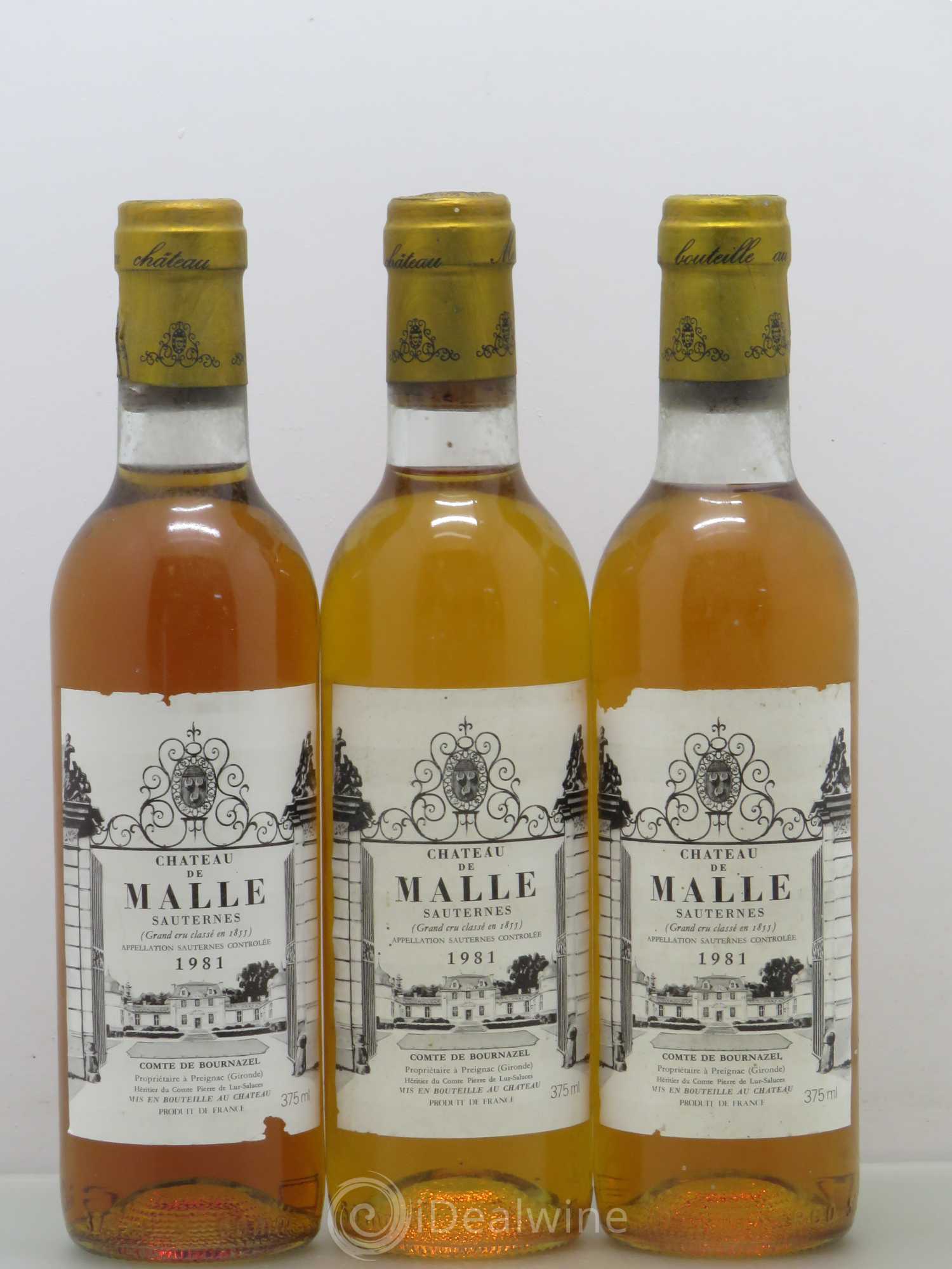 Château de Malle 2ème Grand Cru Classé  (senza prezzo di riserva) 1981 - Lotto di 6 mezze bottiglie - 2