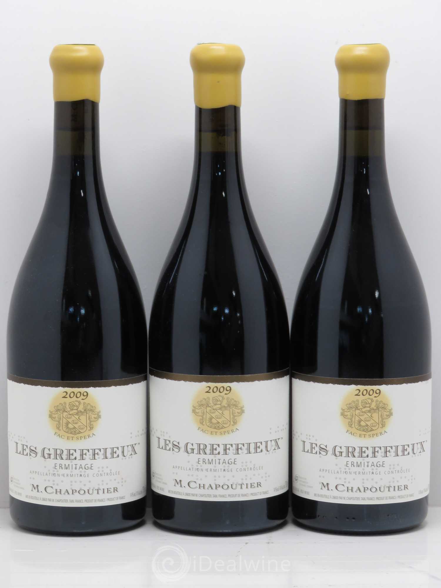 Hermitage Ermitage Les Greffieux Chapoutier 2009 - Lot de 3 bouteilles - 0