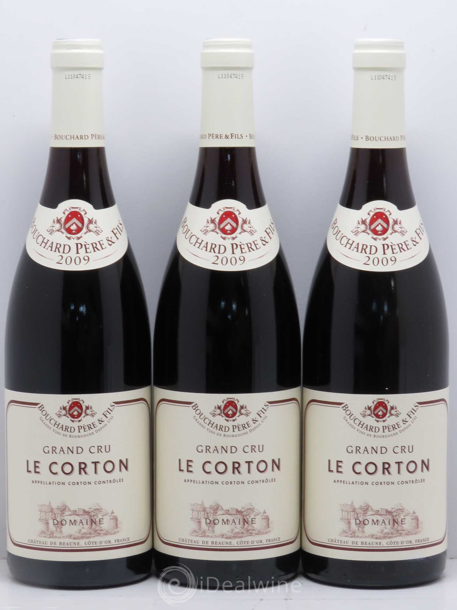 Corton Grand Cru Le Corton Bouchard Père & Fils 2009 - Lot de 3 bouteilles - 0