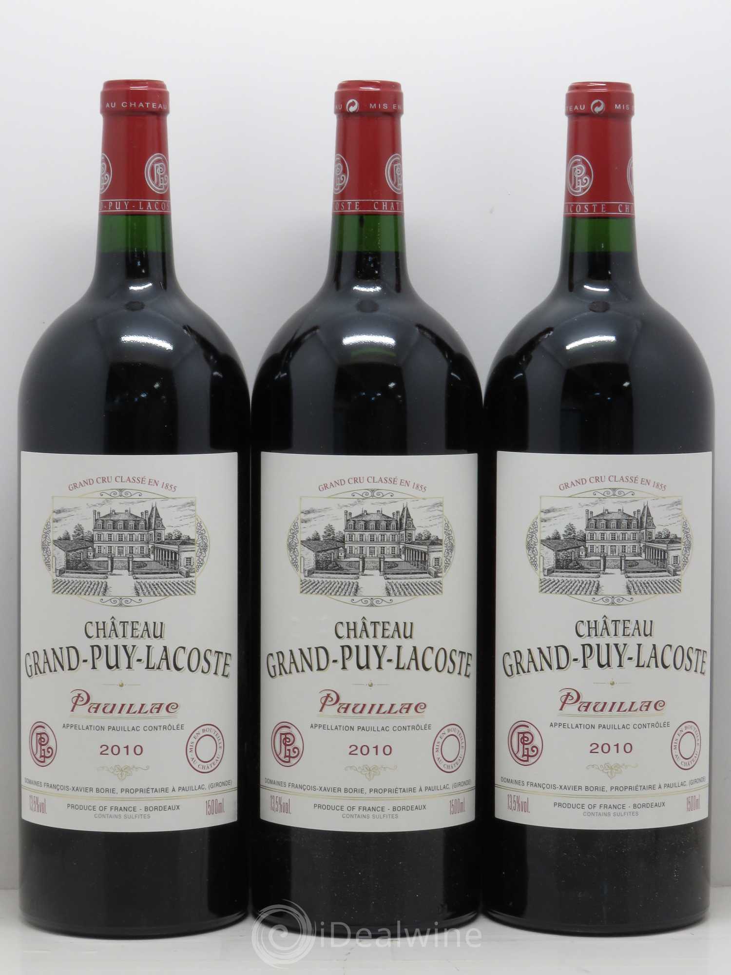 Château Grand Puy Lacoste 5ème Grand Cru Classé 2010 - Lot de 6 magnums - 1
