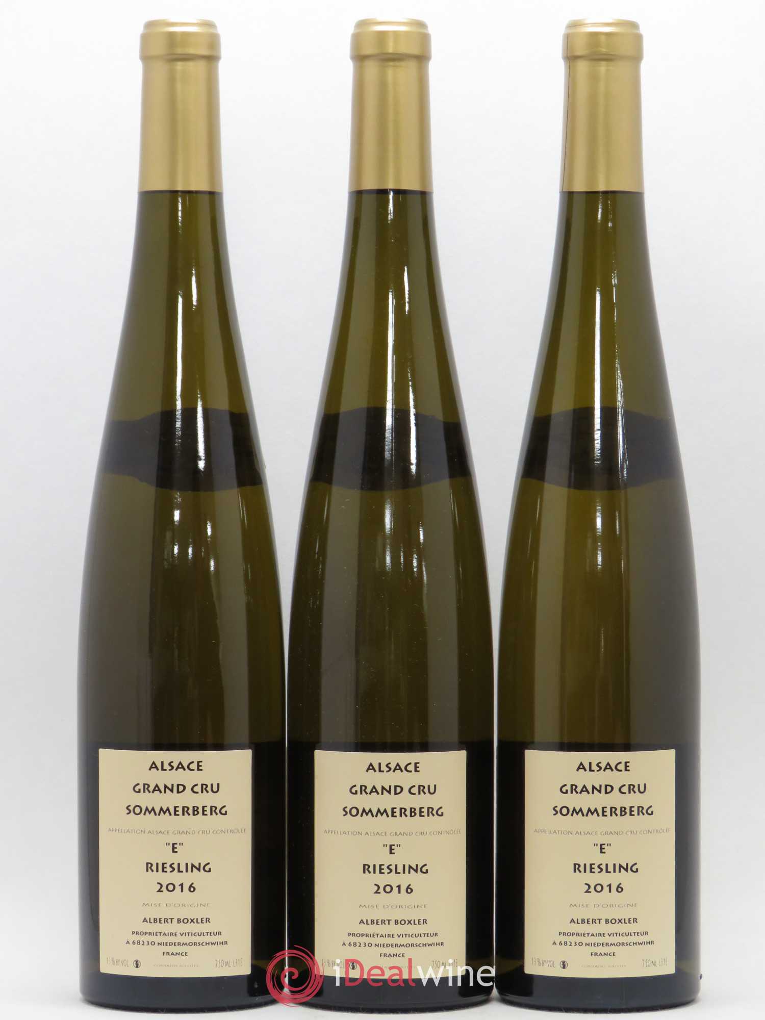 Alsace Riesling Grand Cru Sommerberg Albert Boxler Cuvée E 2016 - Posten von 3 Flaschen - 1