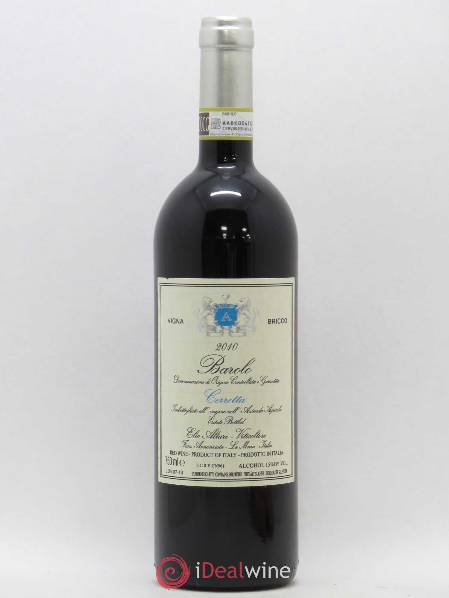 Barolo DOCG Elio Altare DOCG Ceretta - Vigna Bricco 2010 - Lot de 1 bouteille - 0