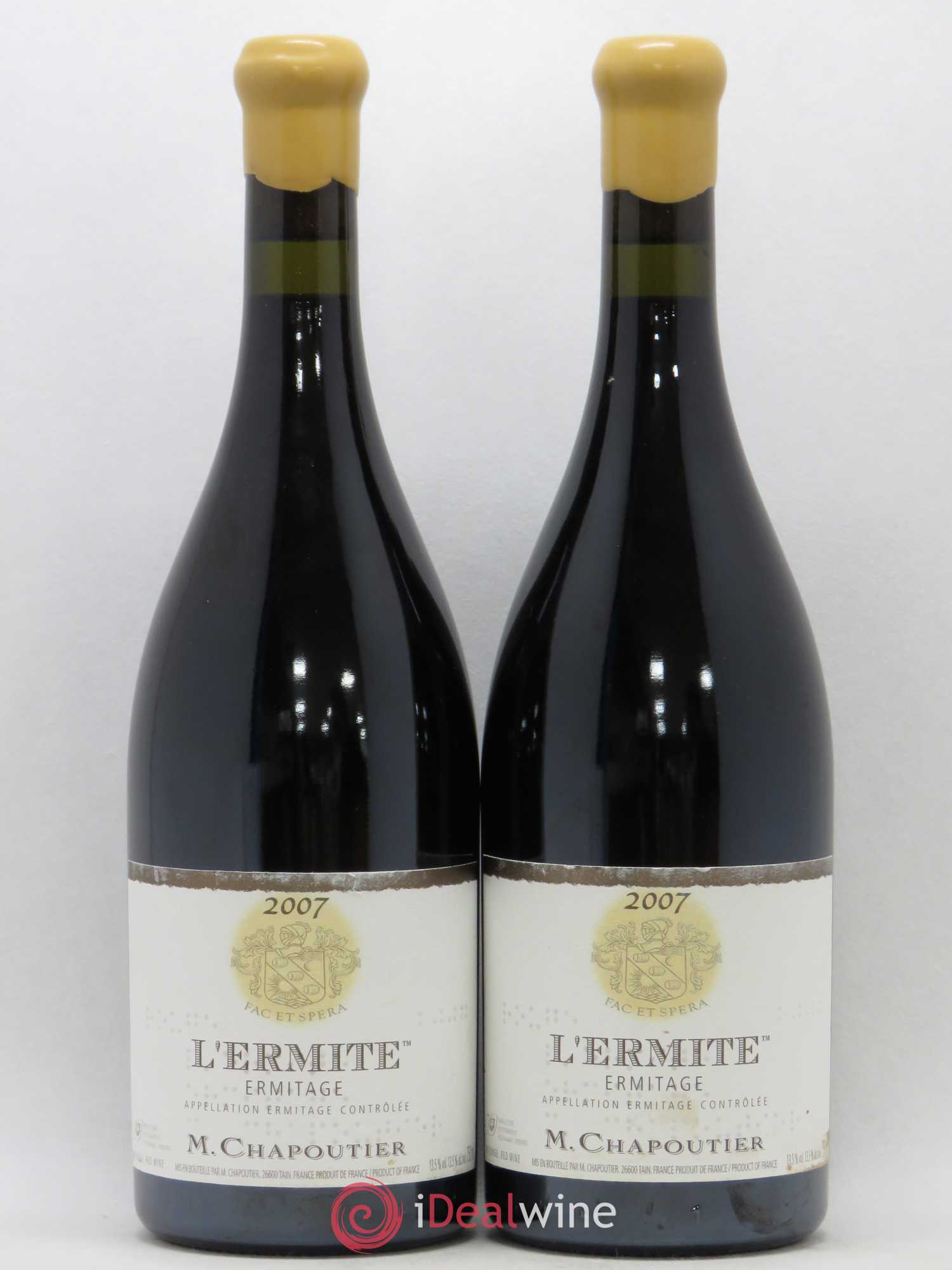Hermitage Ermitage l'Ermite Chapoutier 2007 - Lot de 2 bouteilles - 0