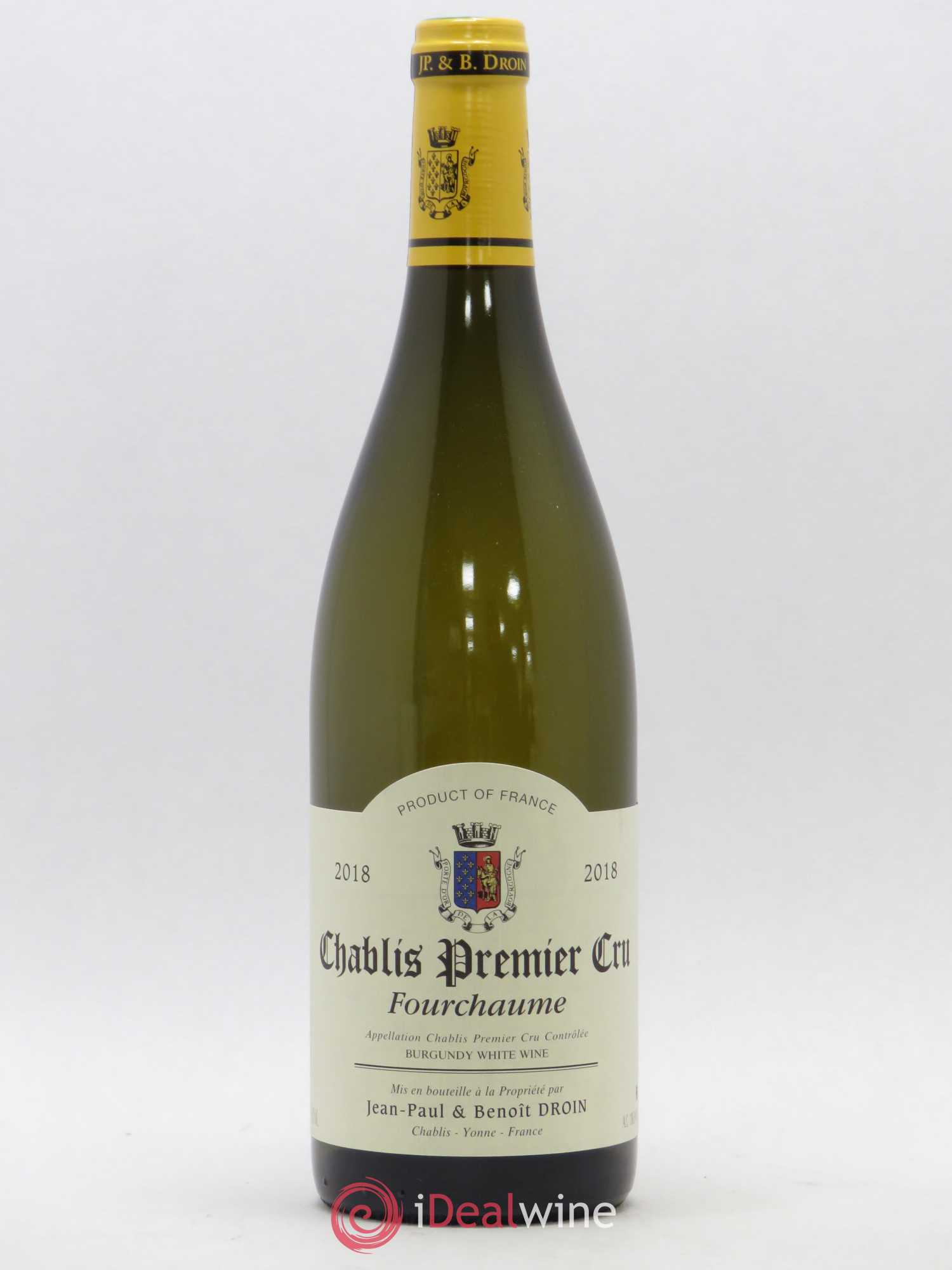 Chablis 1er Cru Fourchaume Jean-Paul & Benoît Droin (Domaine) 2018 - Lot de 1 bouteille - 0