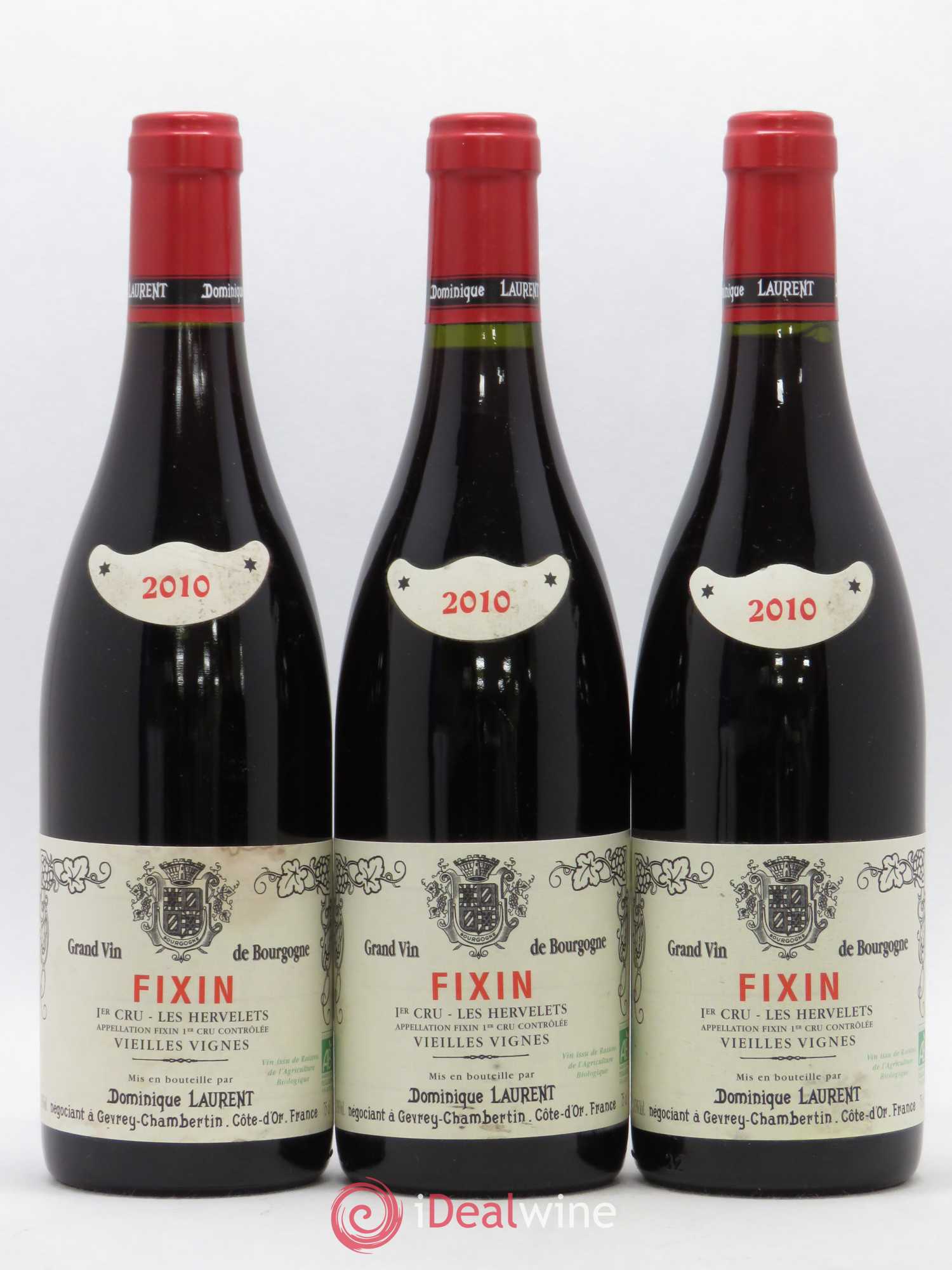 Fixin 1er Cru Les Hervelets Dominique Laurent 2010 - Posten von 3 Flaschen - 0