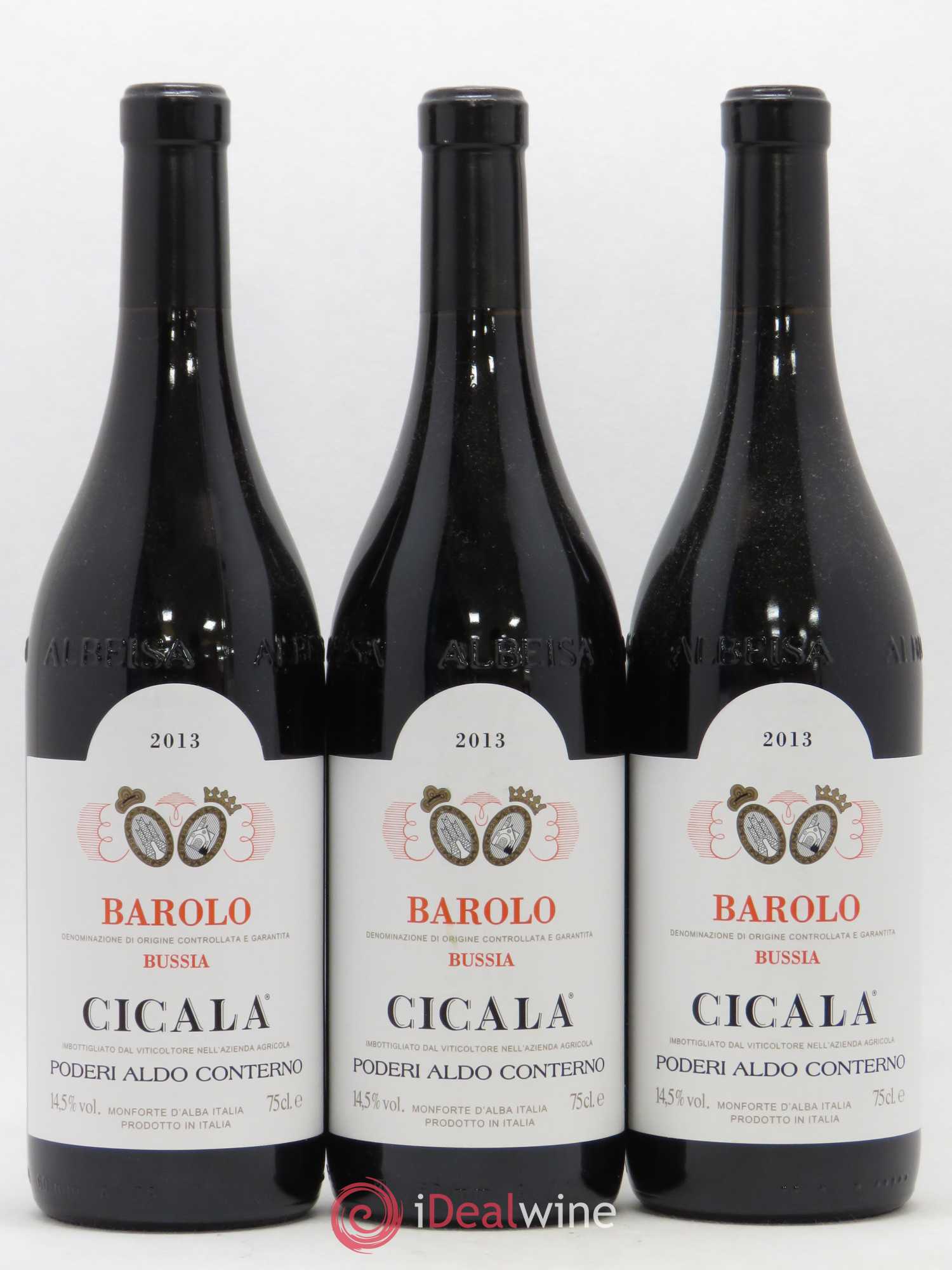 Barolo DOCG Bussia Cicala Aldo Conterno Bussia 2013 - Lot de 3 bouteilles - 0