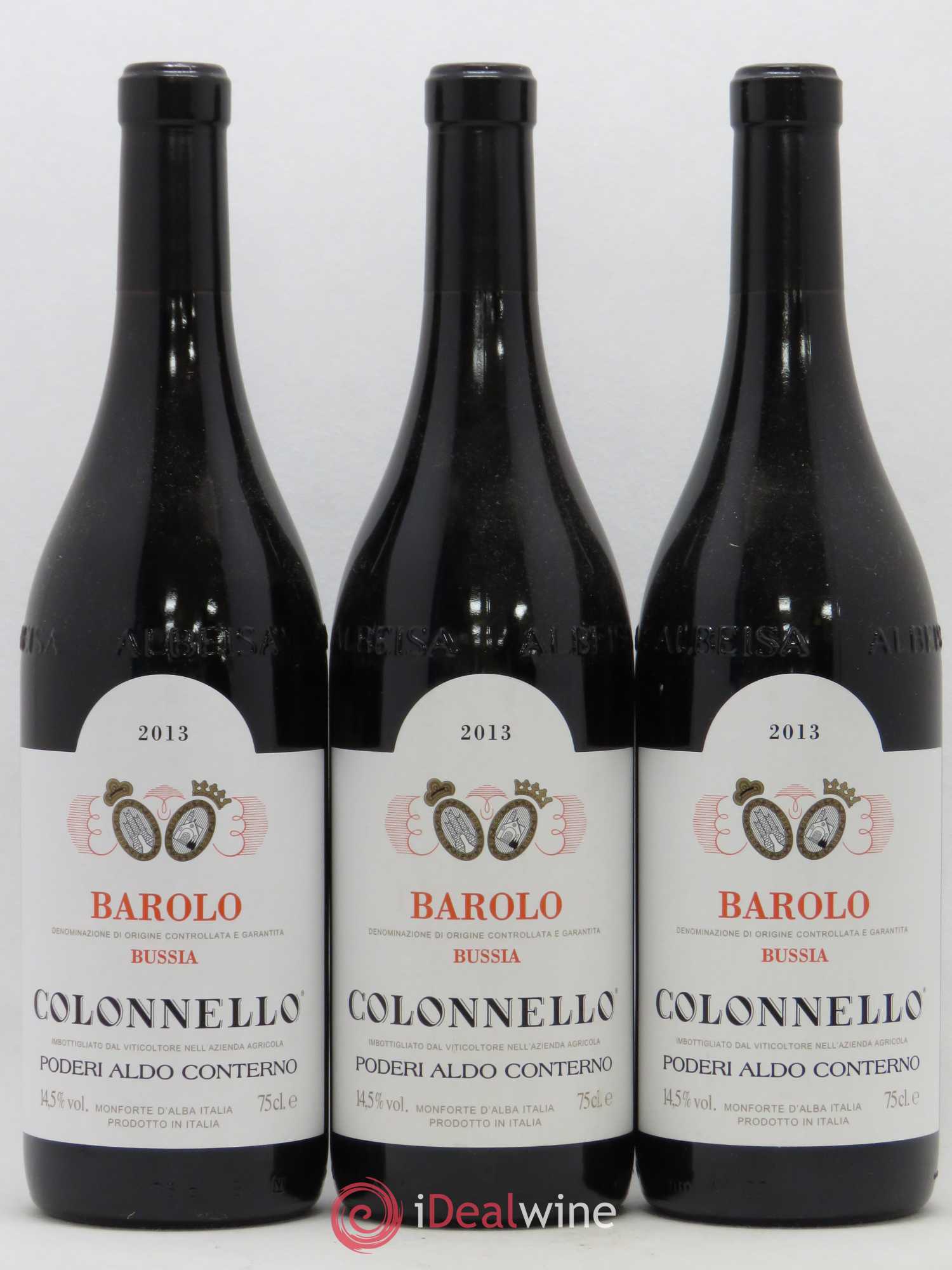 Barolo DOCG Bussia Colonnello Aldo Conterno Bussia 2013 - Lot de 3 bouteilles - 0
