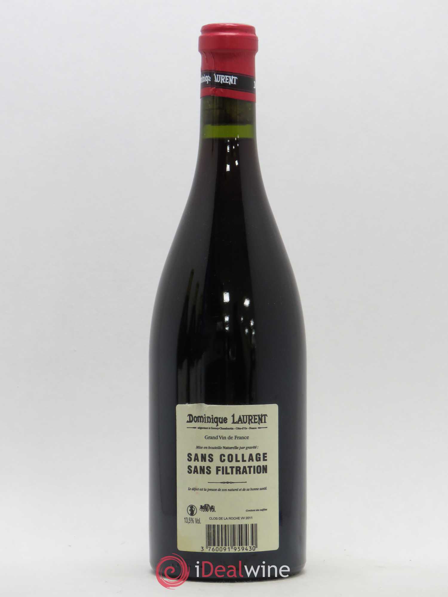 Clos de la Roche Grand Cru Vieilles vignes Intra-muros Dominique Laurent 2011 - Lot de 1 bouteille - 1