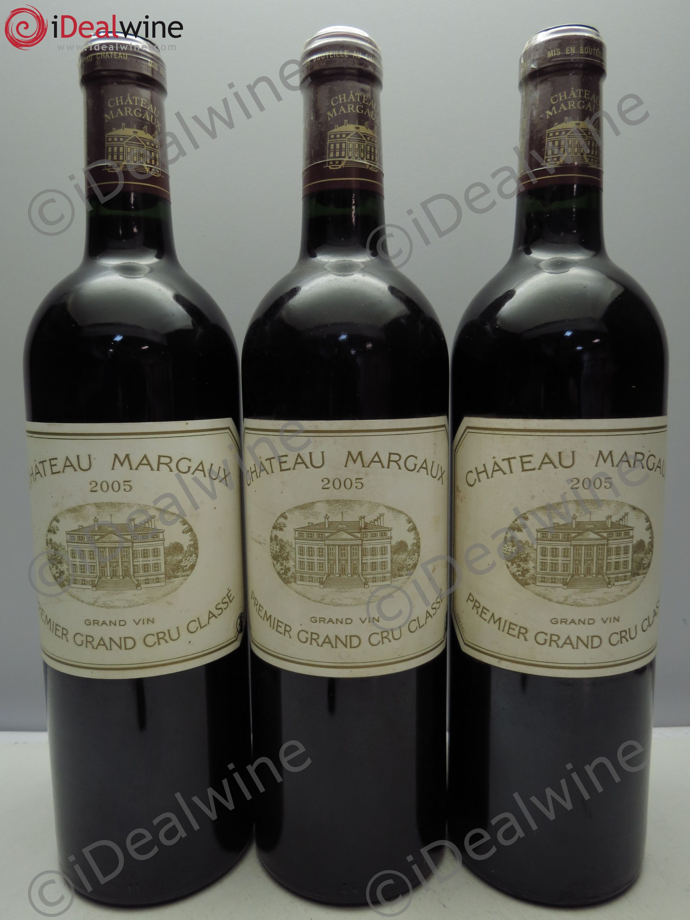 Château Margaux 1er Grand Cru Classé 2005 - Lot de 3 bouteilles - 0
