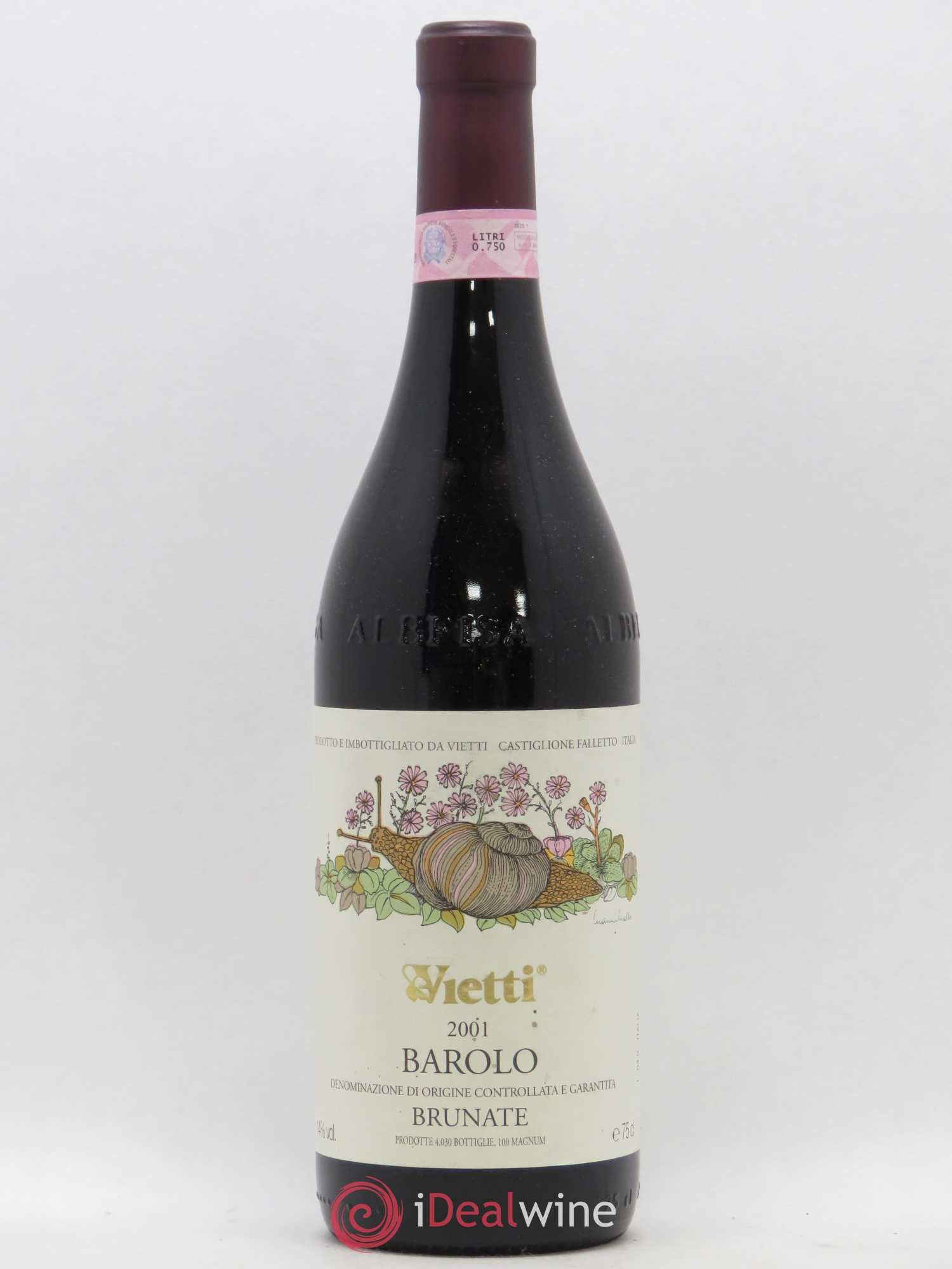Barolo Vietti Brunate 2001 - Posten von 1 Flasche - 0