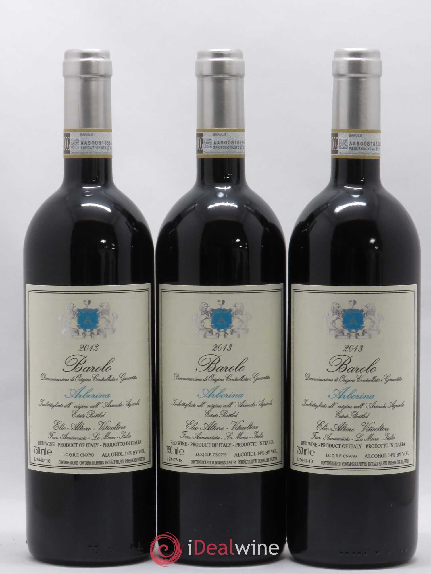 Barolo Arborina Elio Altare 2013 - Lot de 3 bouteilles - 0