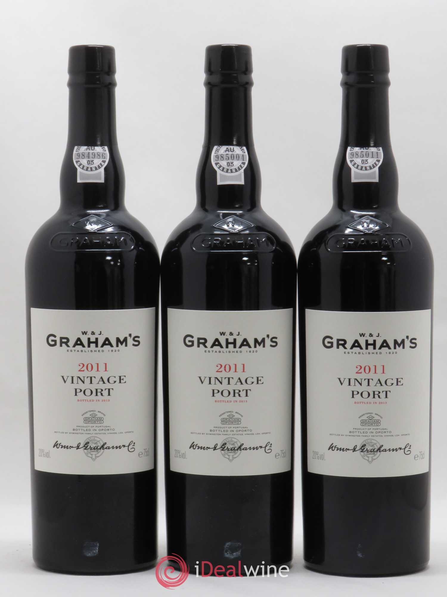 Porto W&J Graham' Vintage 2011 - Lot de 3 bouteilles - 0