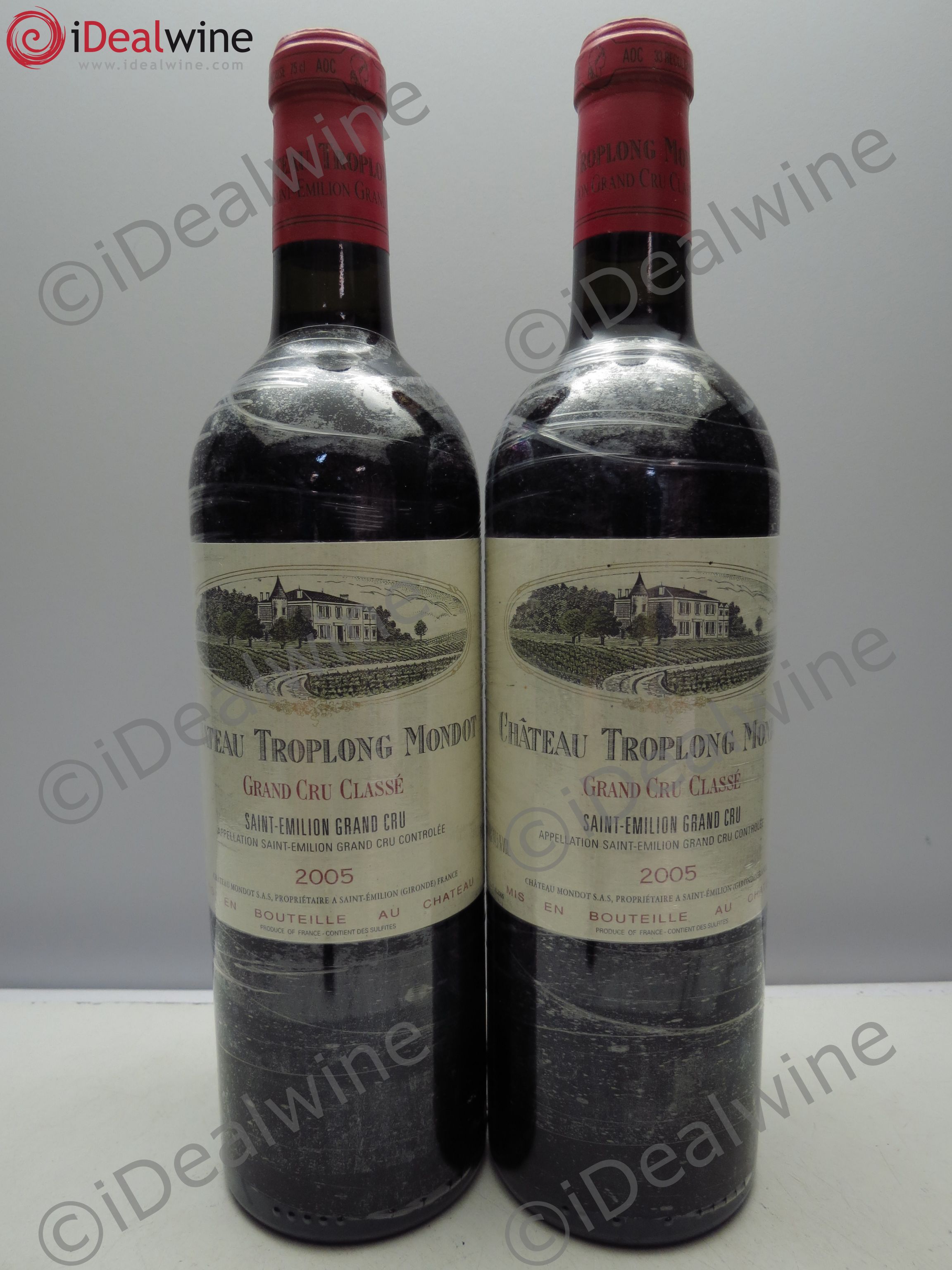 Château Troplong Mondot 1er Grand Cru Classé B 2005 - Lot de 2 bouteilles - 0
