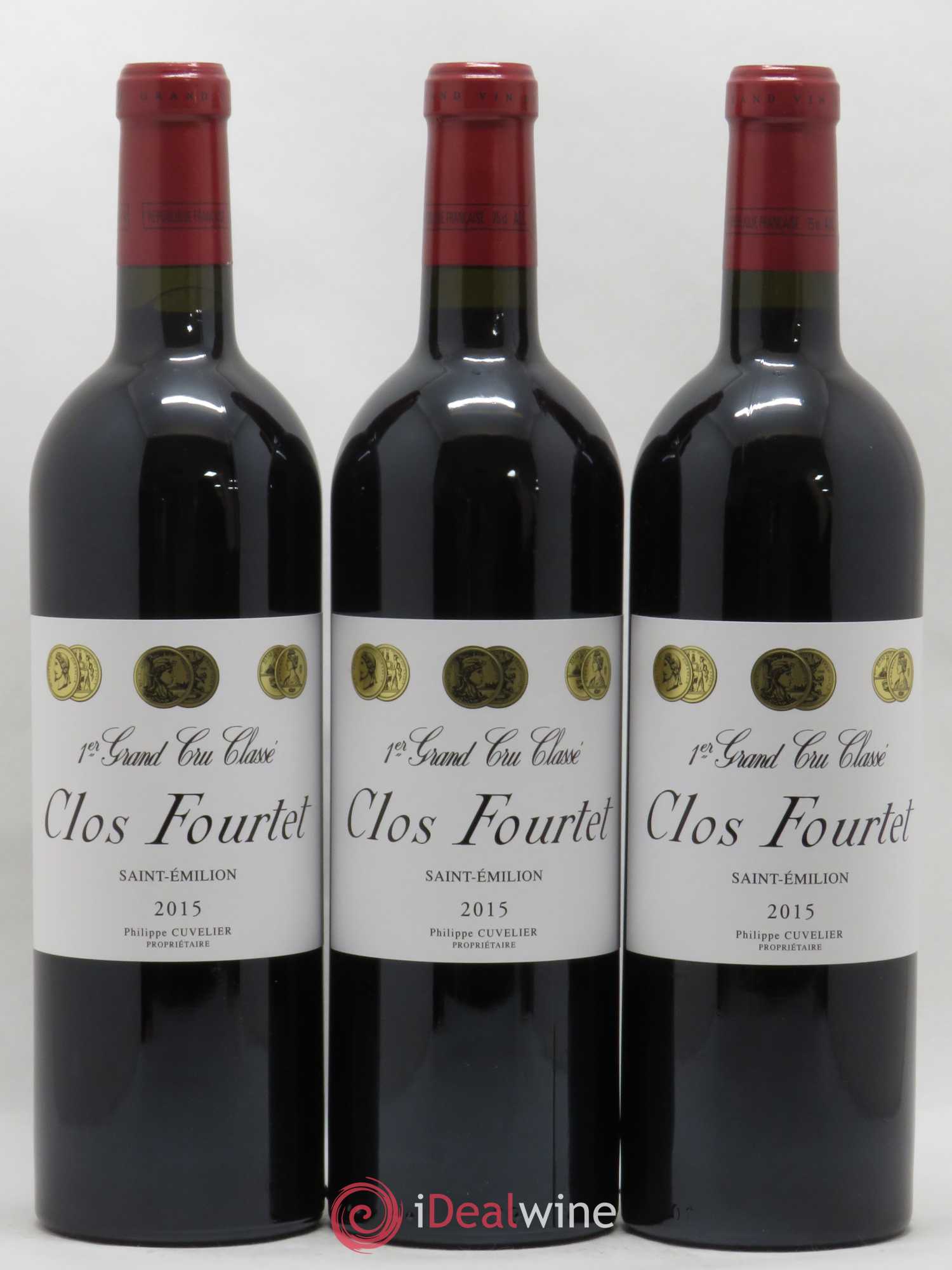 Clos Fourtet 1er Grand Cru Classé B 2015 - Lot de 3 bouteilles - 0
