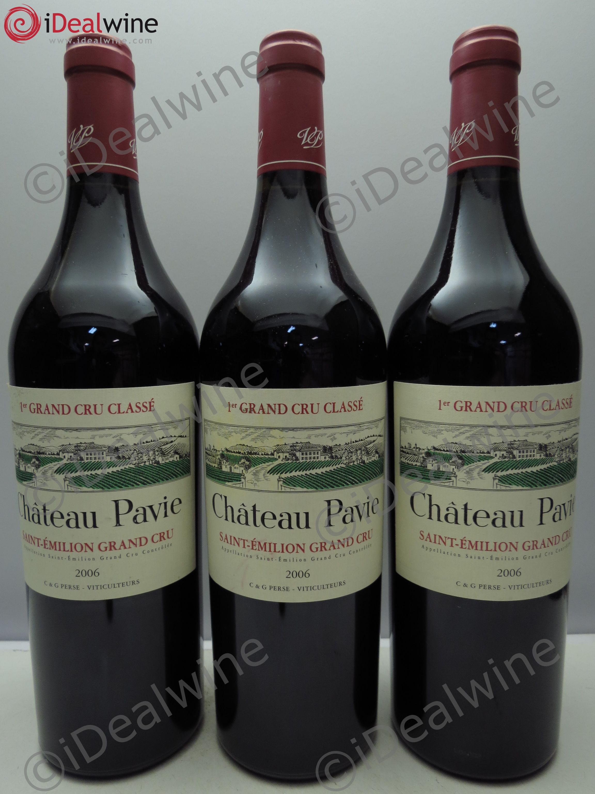 Château Pavie 1er Grand Cru Classé A 2006 - Lot de 3 bouteilles - 0
