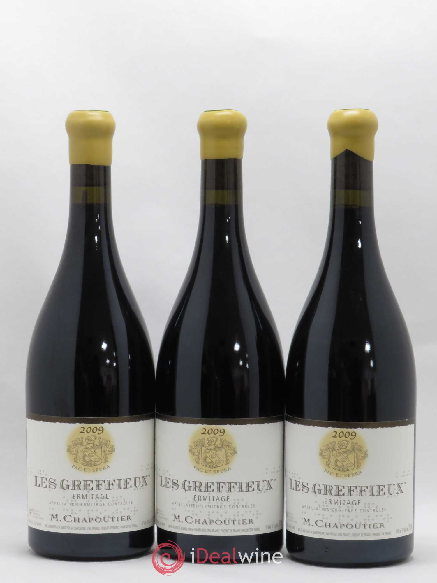 Hermitage Ermitage Les Greffieux Chapoutier 2009 - Lot de 3 bouteilles - 0