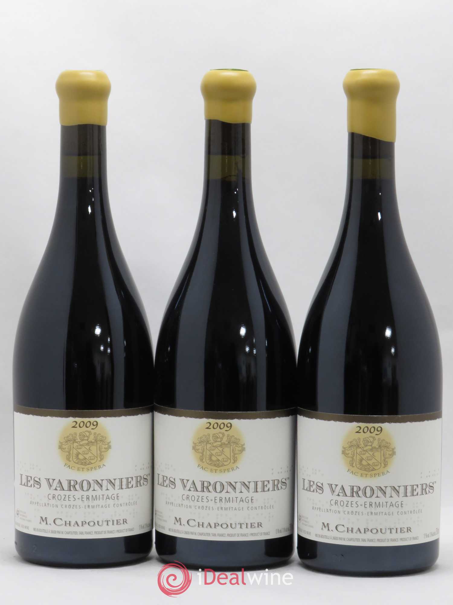 Crozes-Hermitage Les Varonniers Chapoutier 2009 - Lot de 3 bouteilles - 0