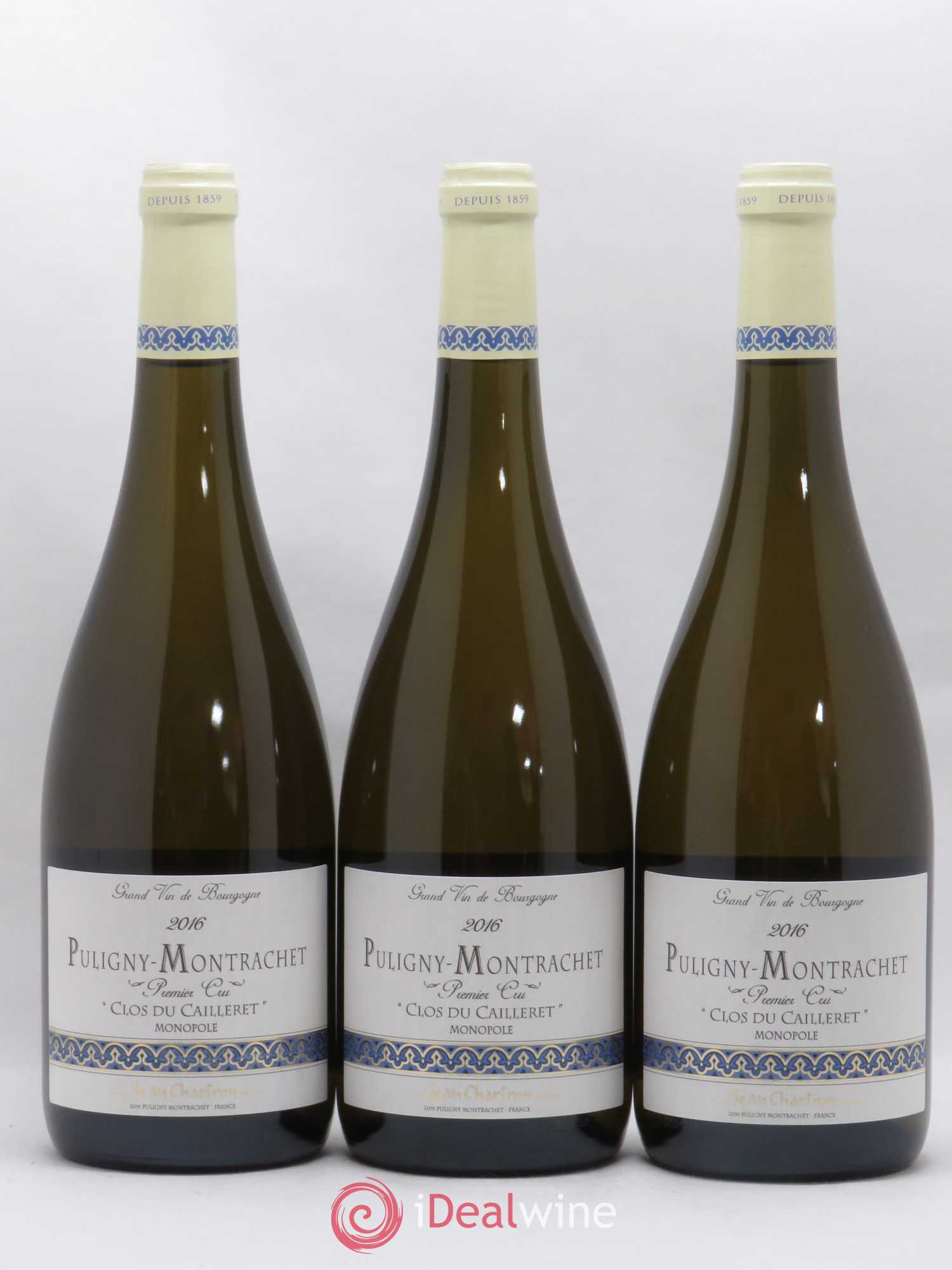 Puligny-Montrachet 1er Cru Clos du cailleret Jean Chartron (Domaine) 2016 - Lot de 3 bouteilles - 0