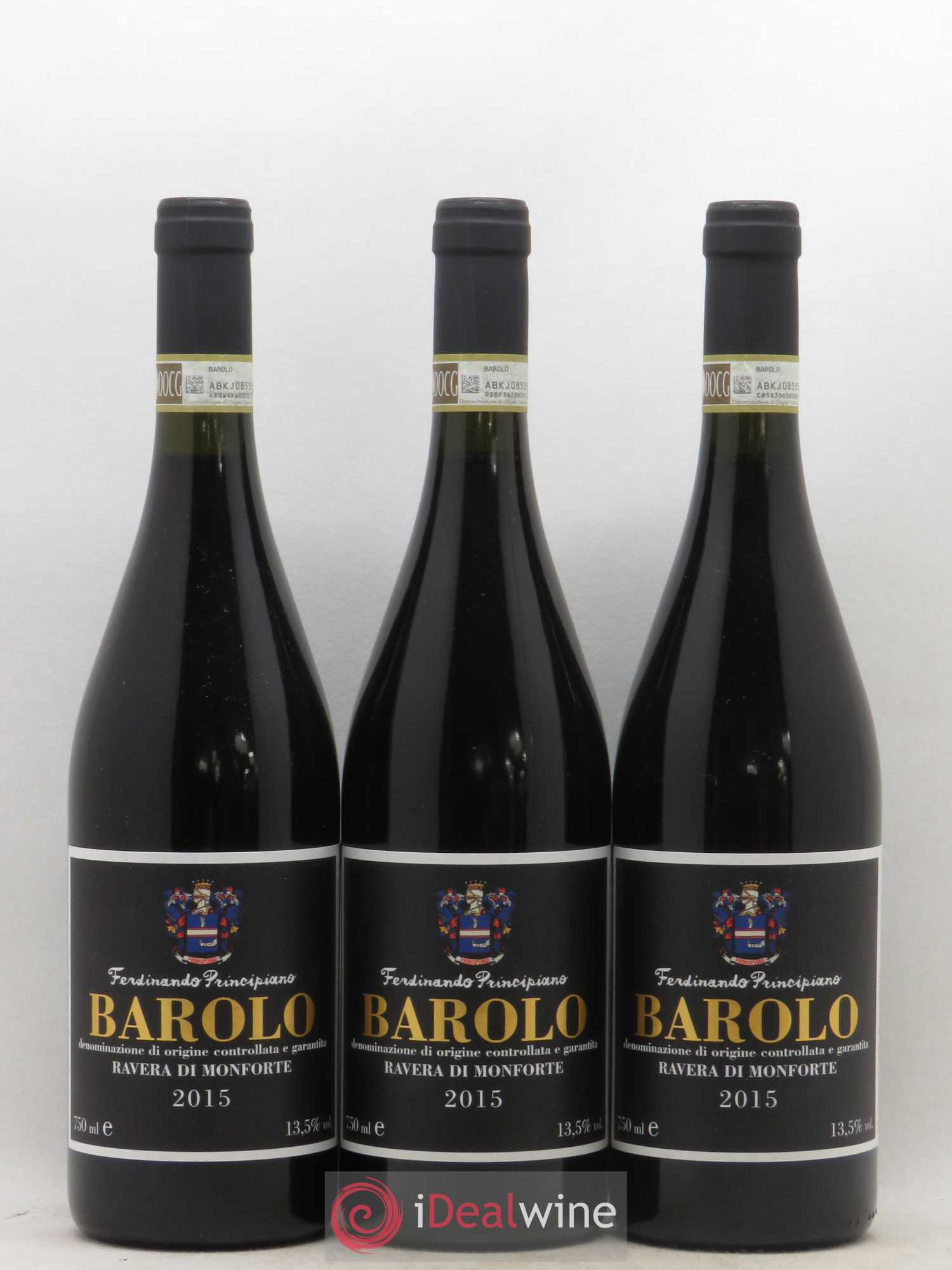 Barolo Ravera di Monforte Ferdinando Principiano 2015 - Lot de 3 bouteilles - 0