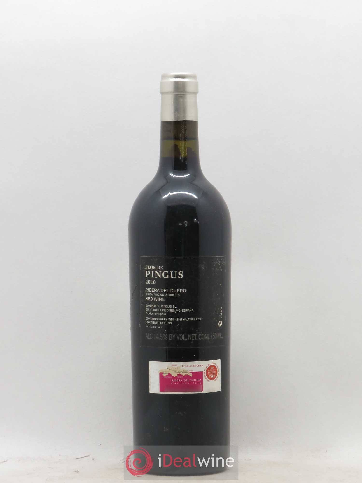 Ribera Del Duero Flor de Pingus Dominio de Pingus - Peter Sisseck 2010 - Lot de 1 bouteille - 1