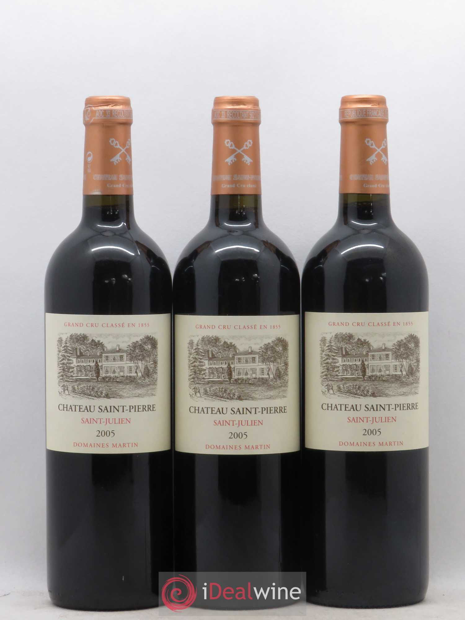 Château Saint-Pierre 4ème Grand Cru Classé 2005 - Lot de 3 bouteilles - 0