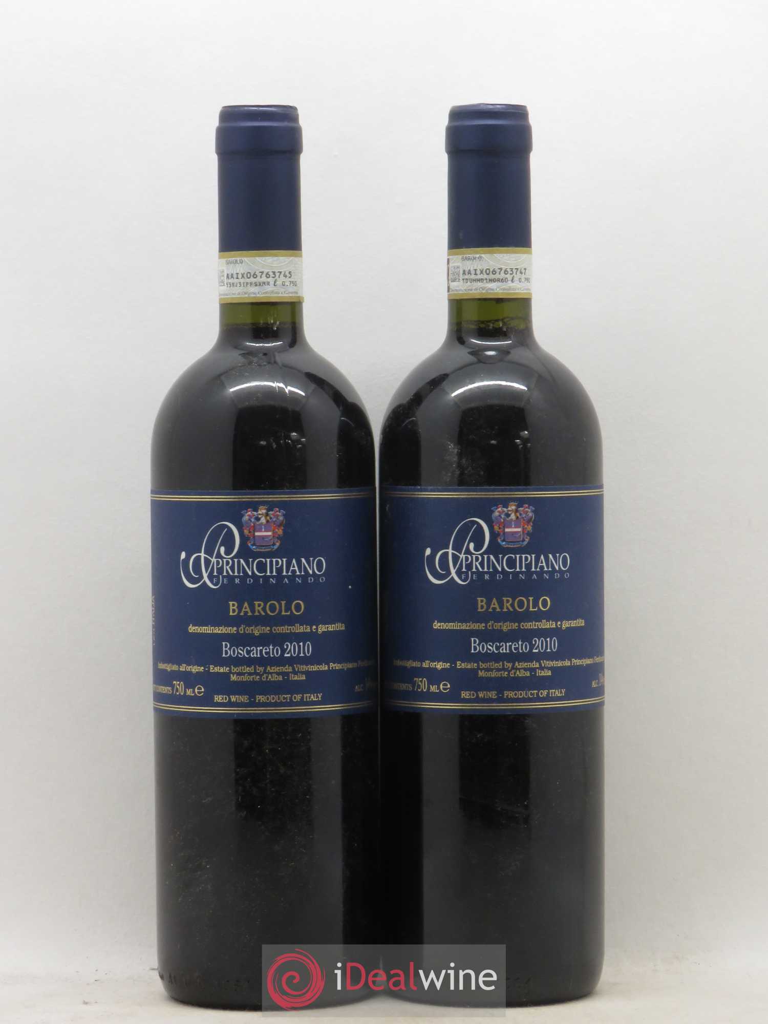 Barolo Boscareto Ferdinando Principiano 2010 - Lot de 2 bouteilles - 0