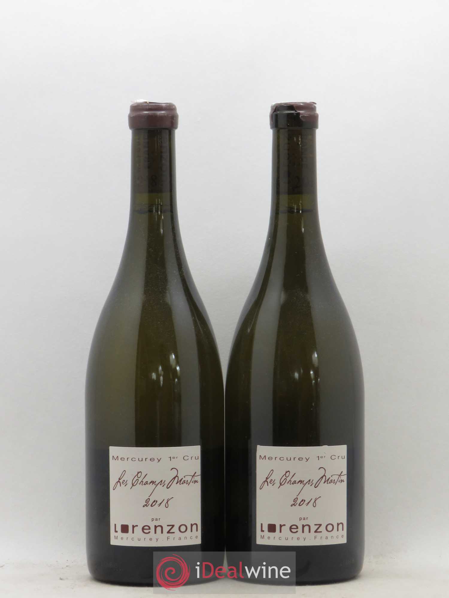 Mercurey 1er Cru Les Champs Martin Bruno Lorenzon 2018 - Lot de 2 bouteilles - 0