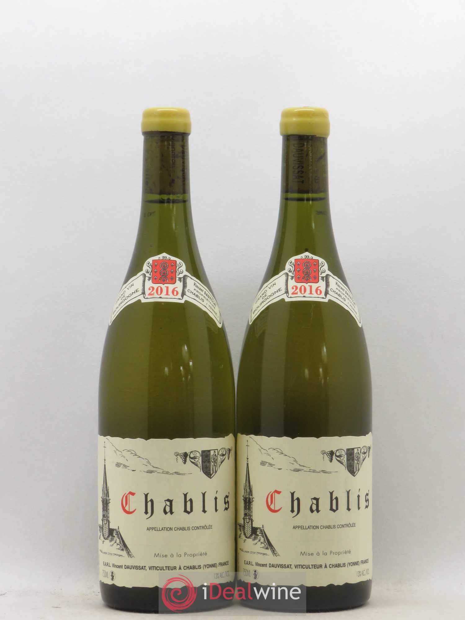 Chablis Vincent Dauvissat (Domaine) 2016 - Lot de 2 bouteilles - 0