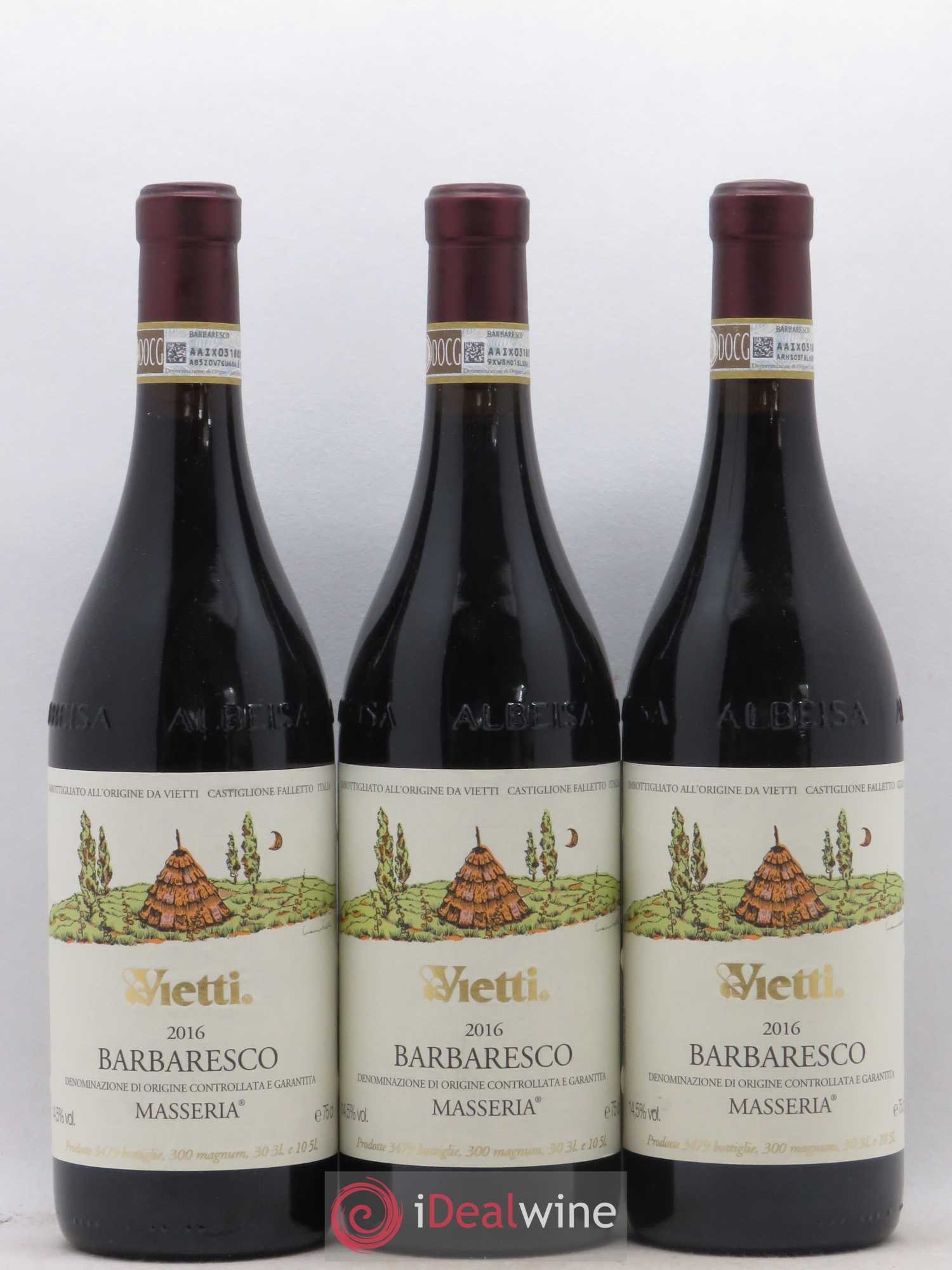 Barbaresco DOCG Masseria Vietti 2016 - Lot de 3 bouteilles - 0