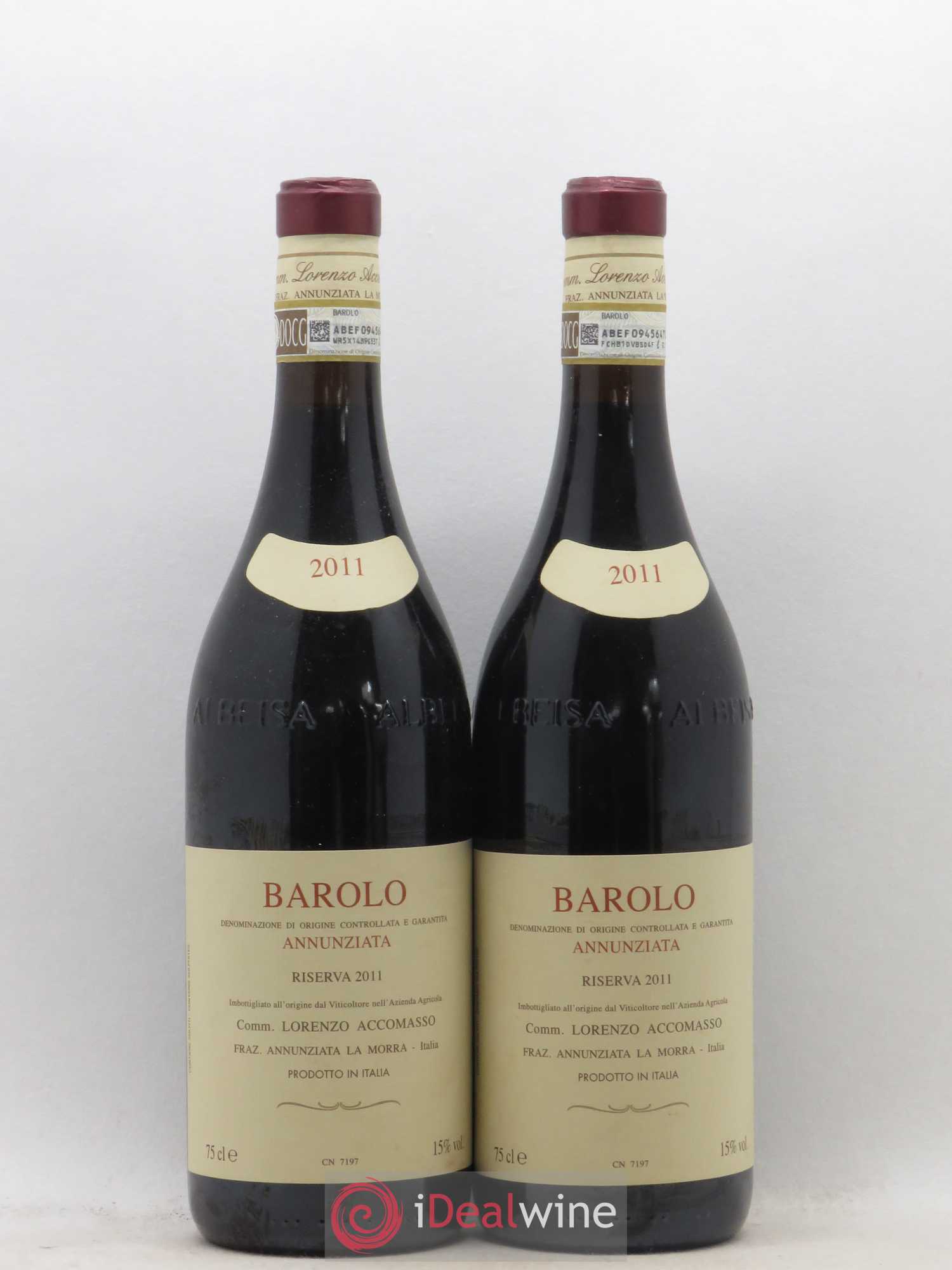 Barolo DOCG Annunziata Riserva Lorenzo Accomasso 2011 - Lot de 2 bouteilles - 0