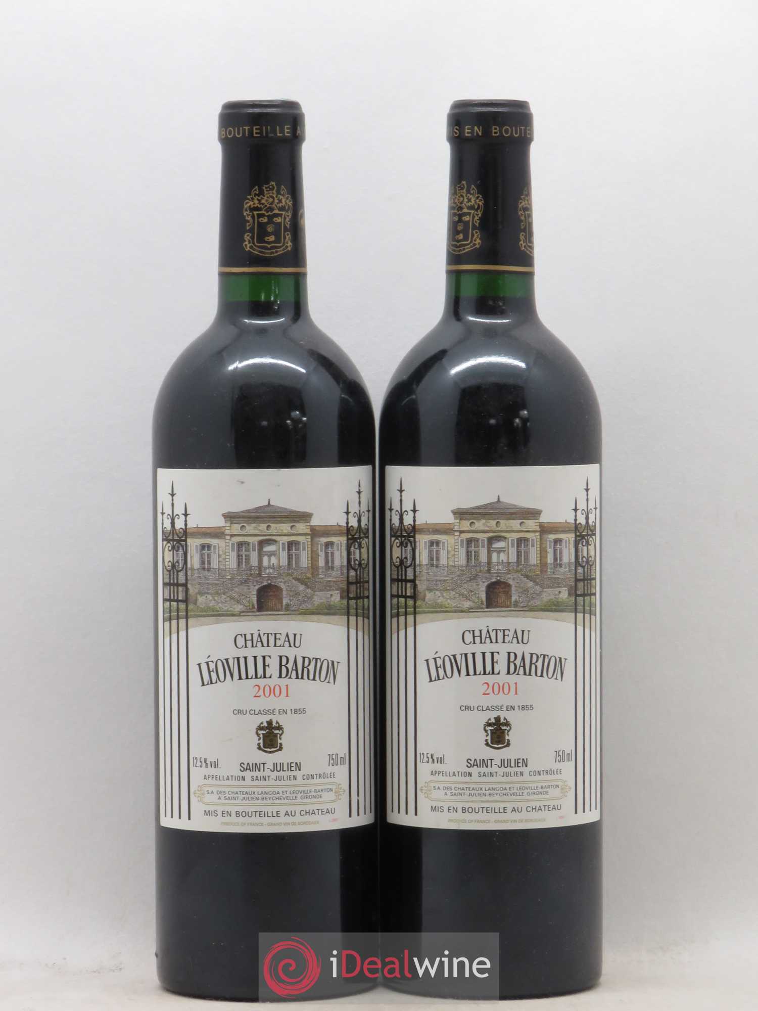 Château Léoville Barton 2ème Grand Cru Classé 2001 - Lot de 2 bouteilles - 0