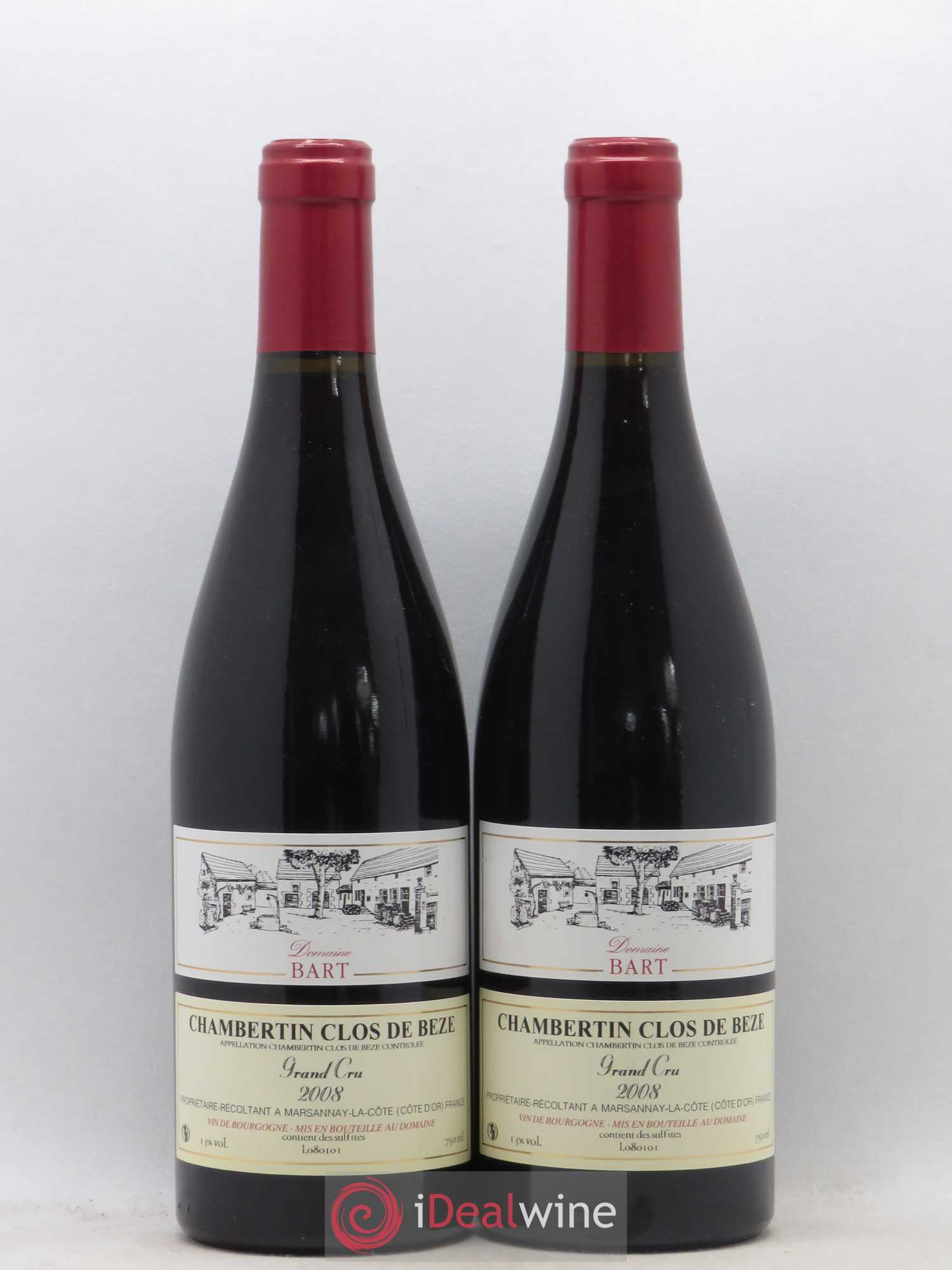 Chambertin Clos de Bèze Grand Cru Bart (Domaine) 2008 - Lot de 2 bouteilles - 0