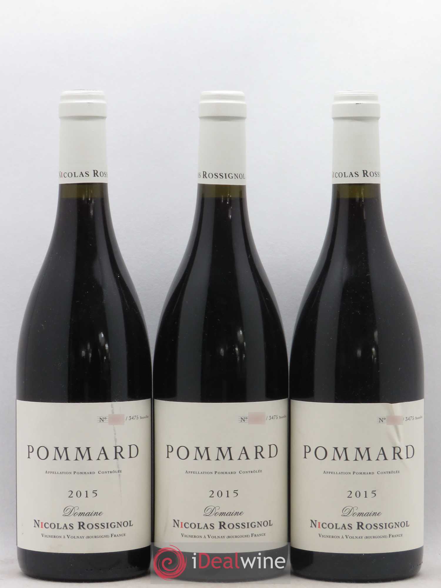 Pommard Nicolas Rossignol 2015 - Lot de 3 bouteilles - 0