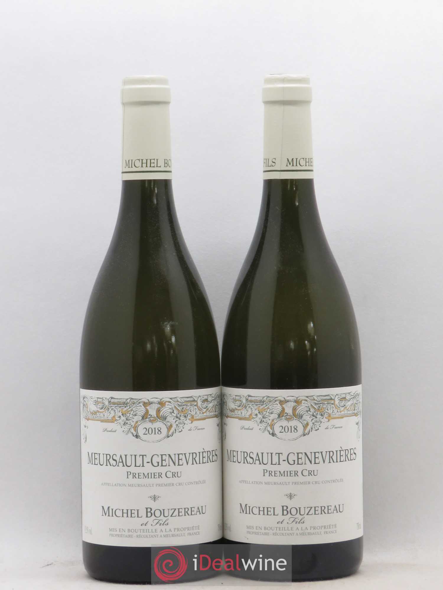 Meursault 1er Cru Les Genevrières Michel Bouzereau et Fils (Domaine) 2018 - Lot de 2 bouteilles - 0