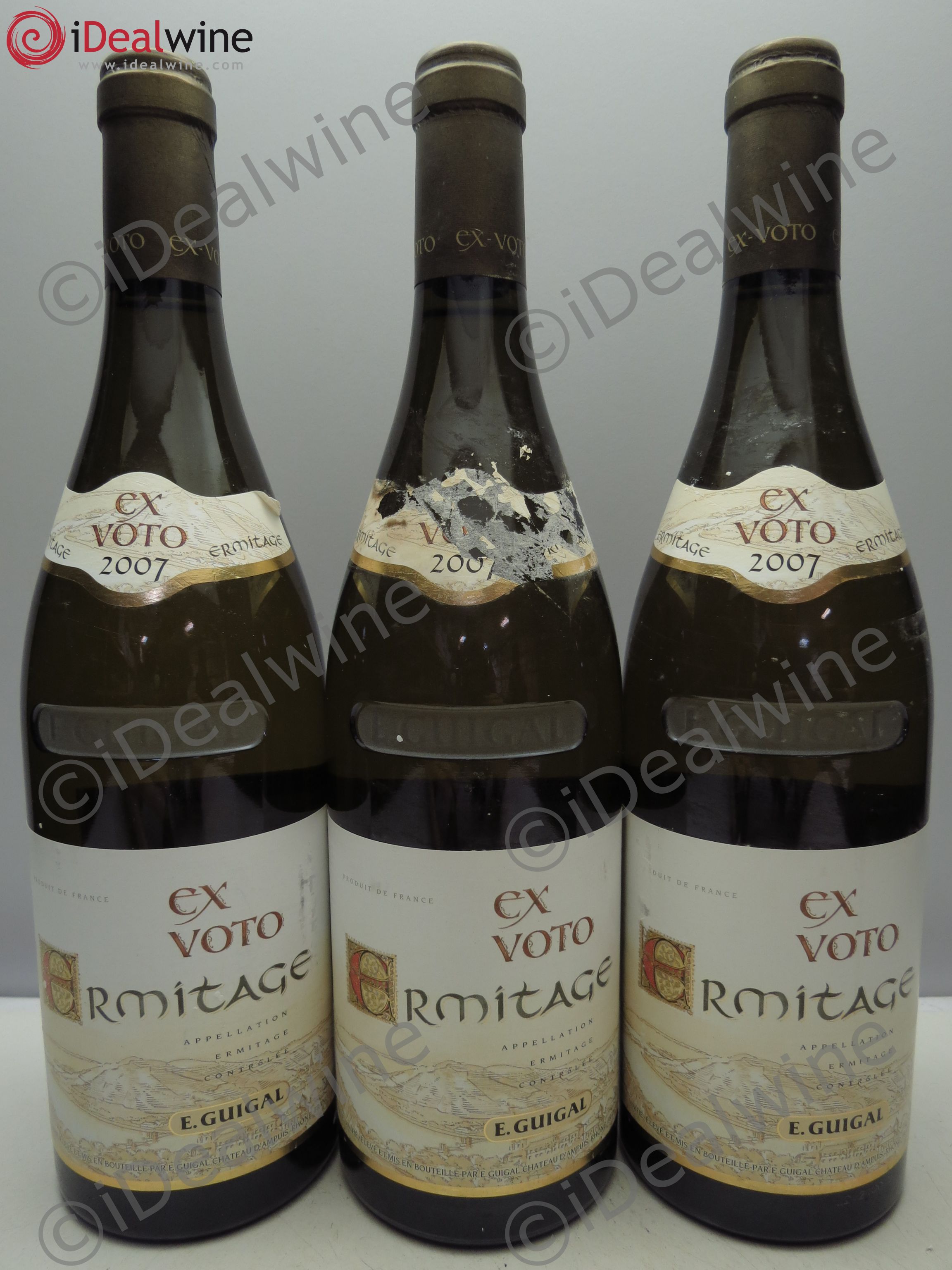Ermitage Ex Voto Guigal 2007 - Lot de 3 bouteilles - 0