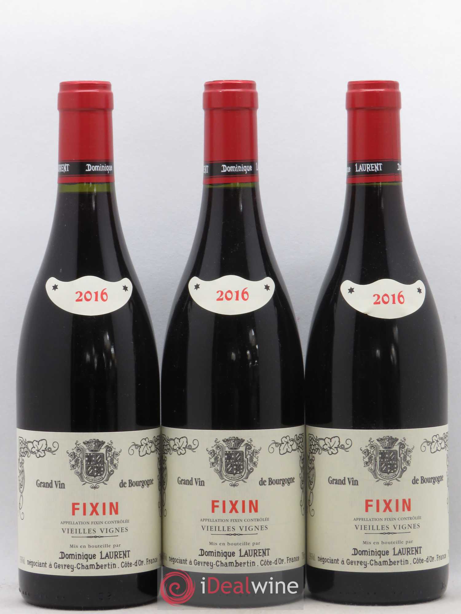 Fixin Vieilles vignes Dominique Laurent 2016 - Lot de 3 bouteilles - 0
