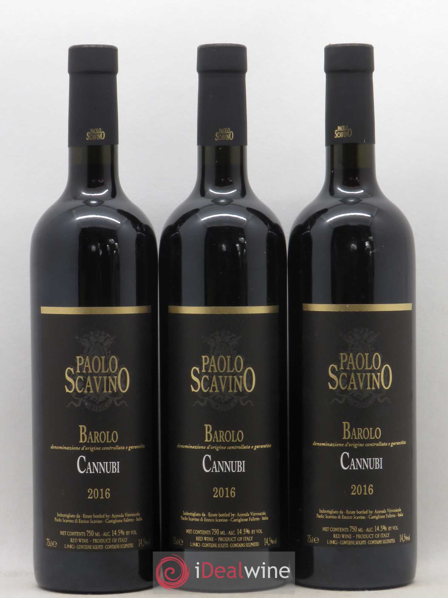 Barolo Scavino - Cannubi 2016 - Lot de 3 bouteilles - 0