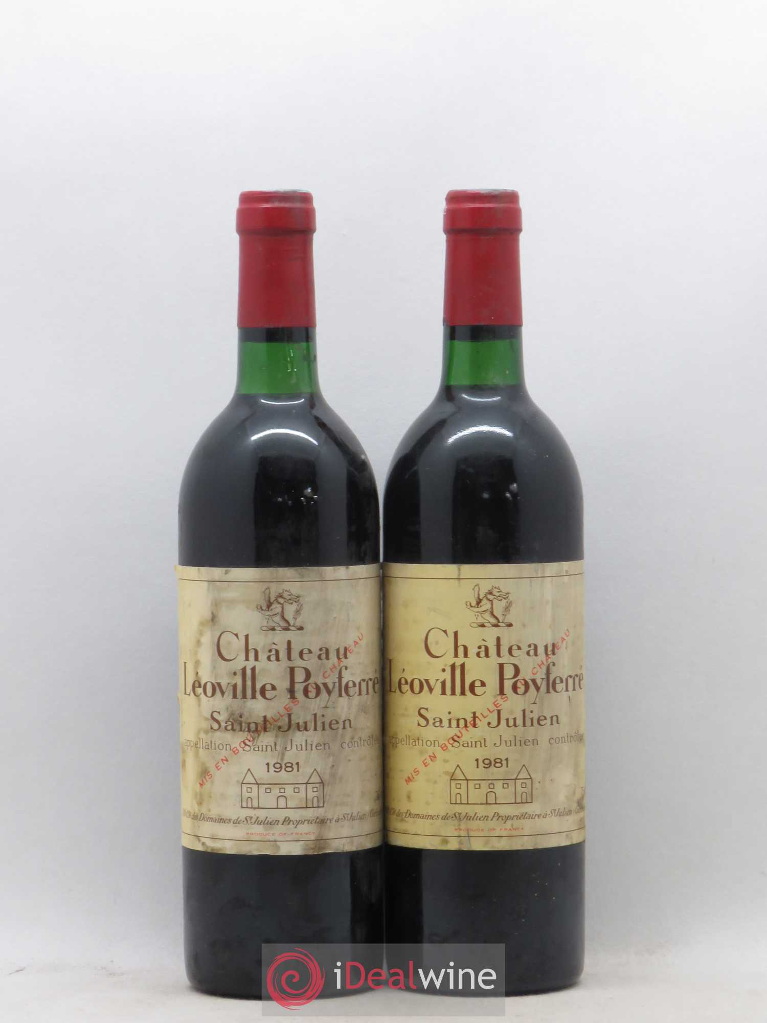 Château Léoville Poyferré 2ème Grand Cru Classé 1981 - Lot de 2 bouteilles - 0